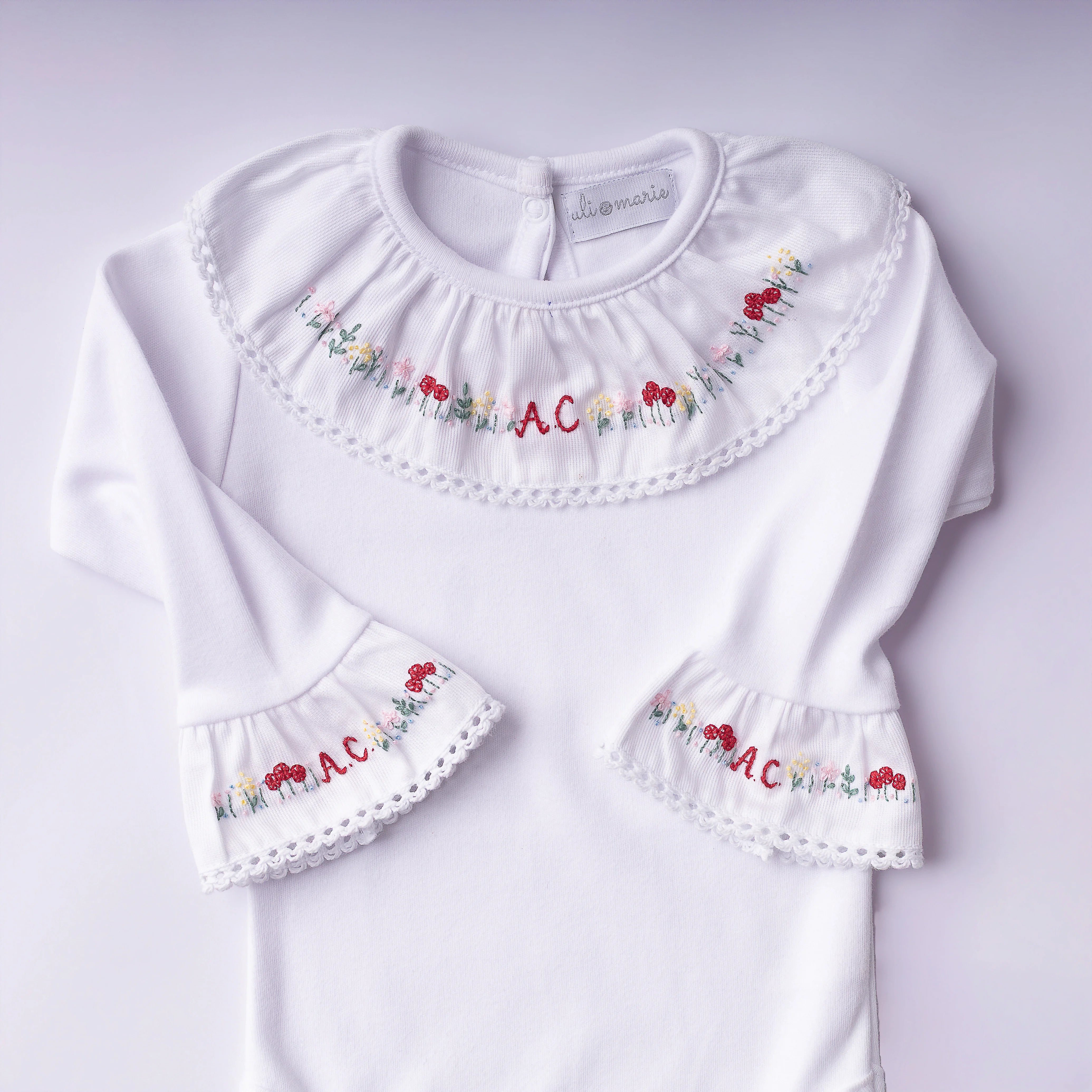 Kit Olívia Vermelho com body personalizado - 2 peças