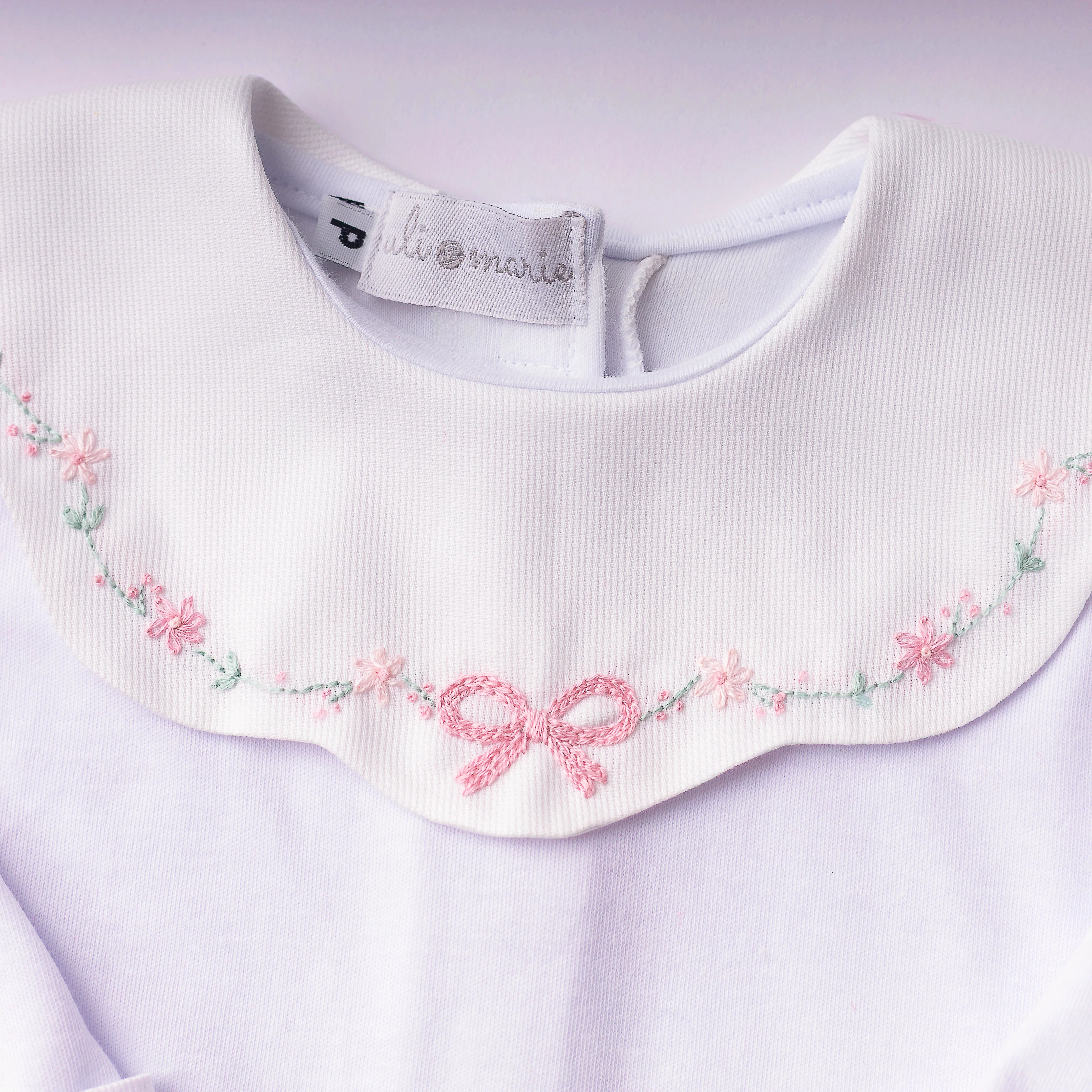 Saída Maternidade Laço Encantado rosa bebê - 5 peças