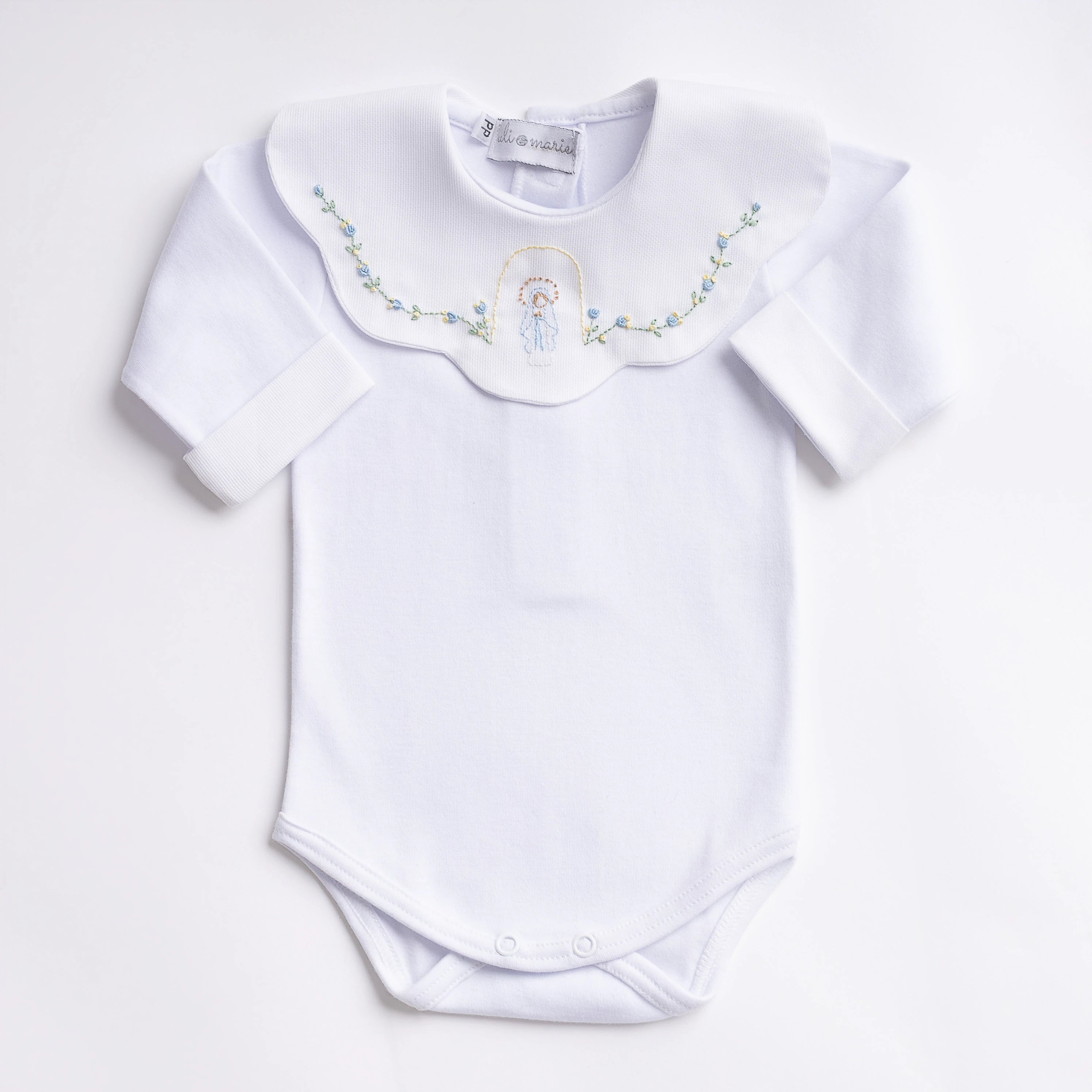 Body Nossa Senhora azul bebê - 1 peça
