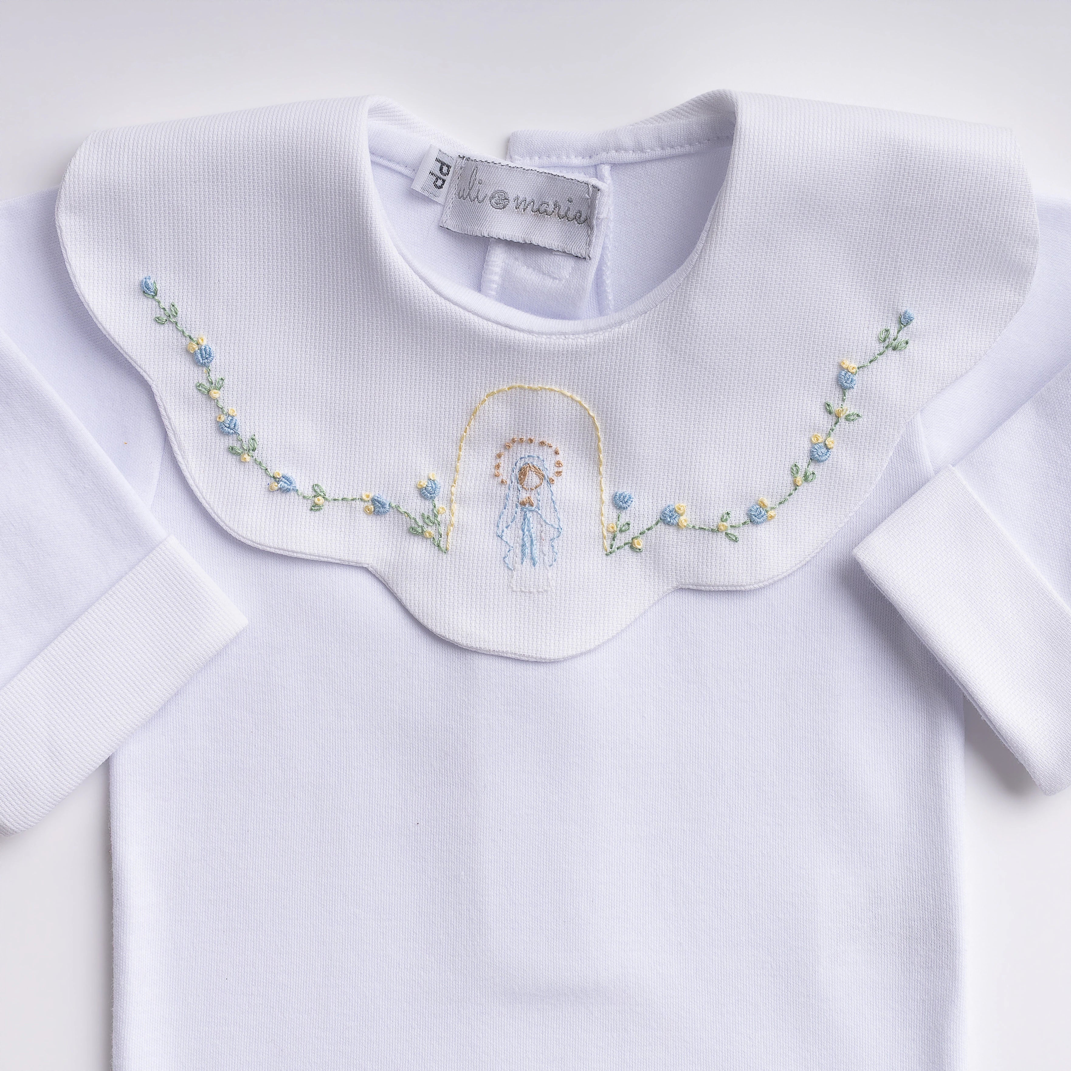 Body Nossa Senhora azul bebê - 1 peça