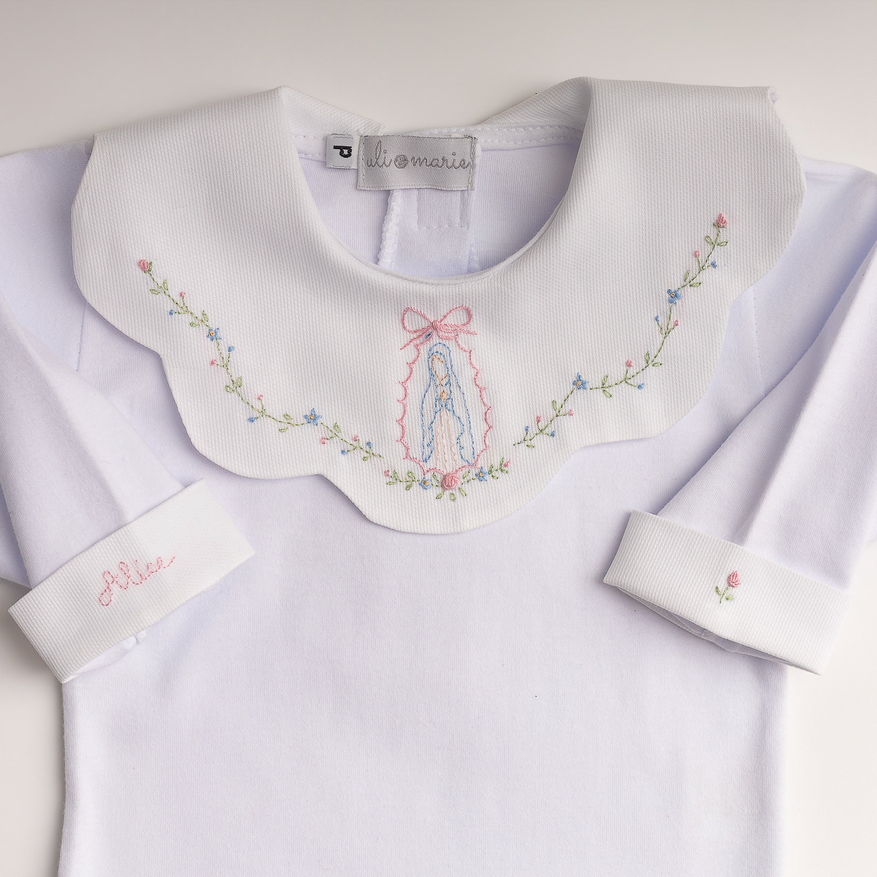Body Nossa Senhora das Graças rosa bebê - 1 peça