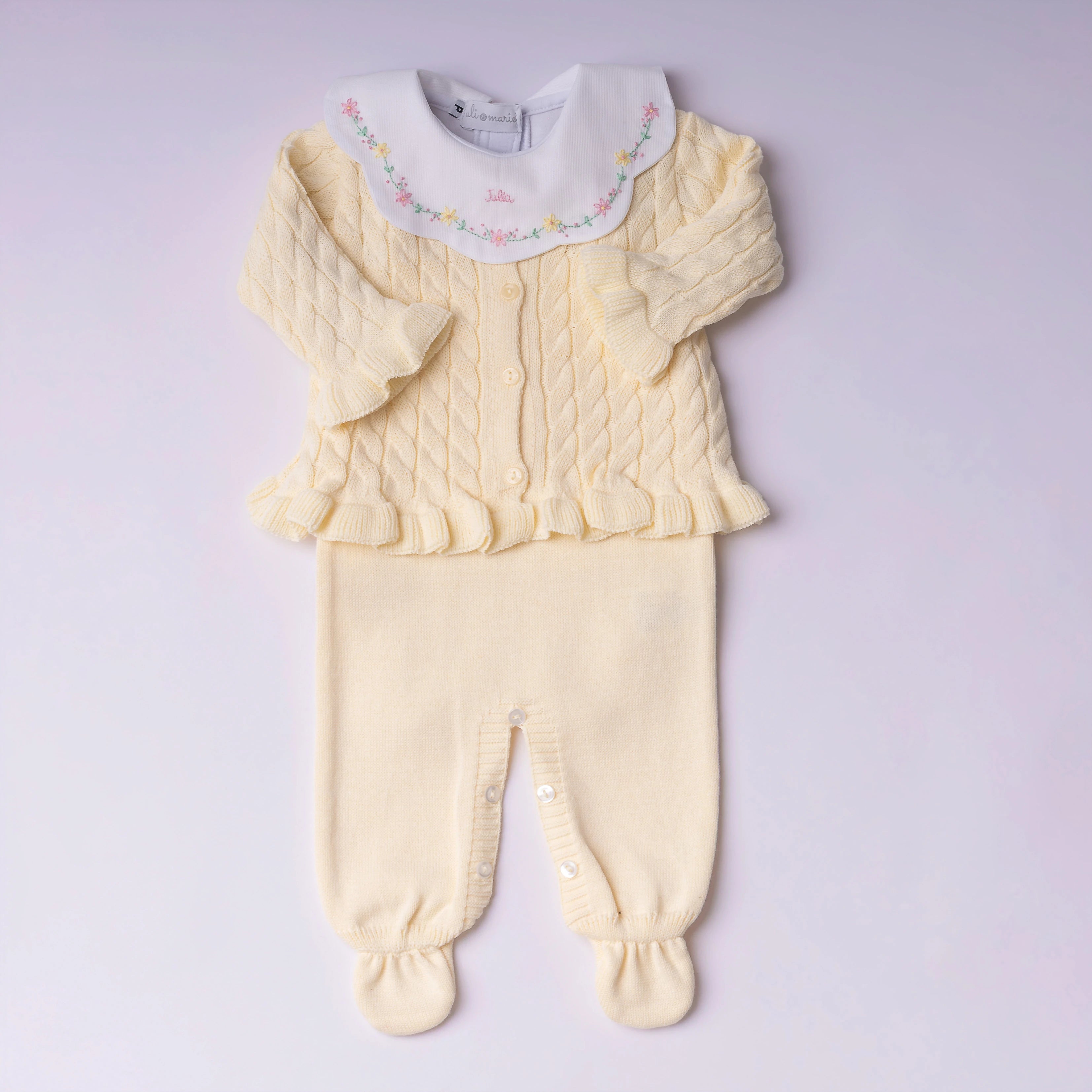 Kit Encanto Amarelo bebê - 3 peças