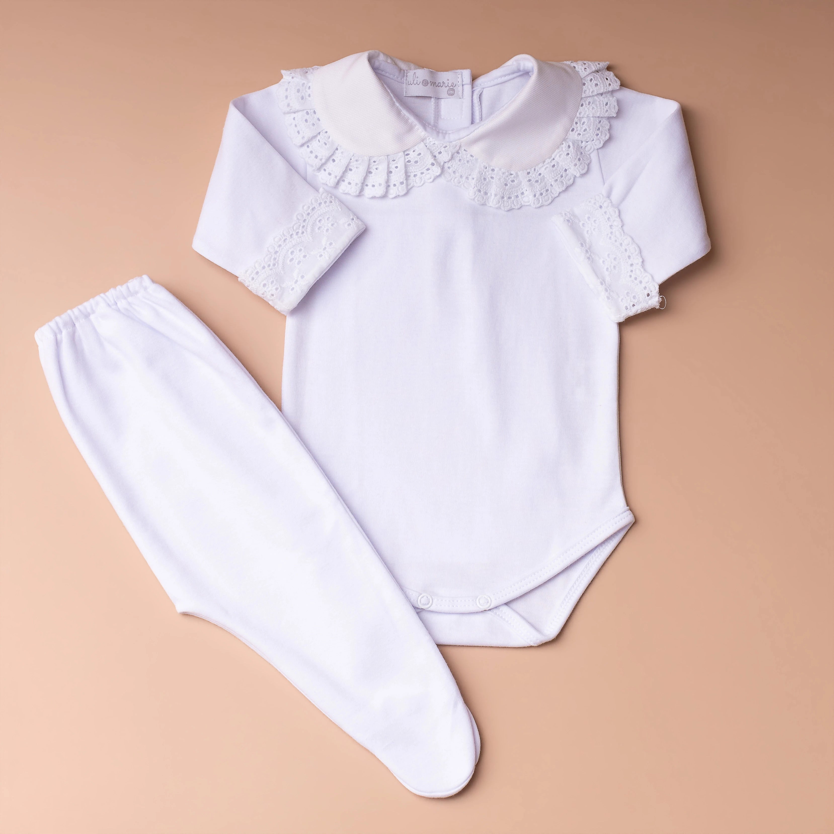 Kit Maternidade Body Bordado Inglês - 2 peças