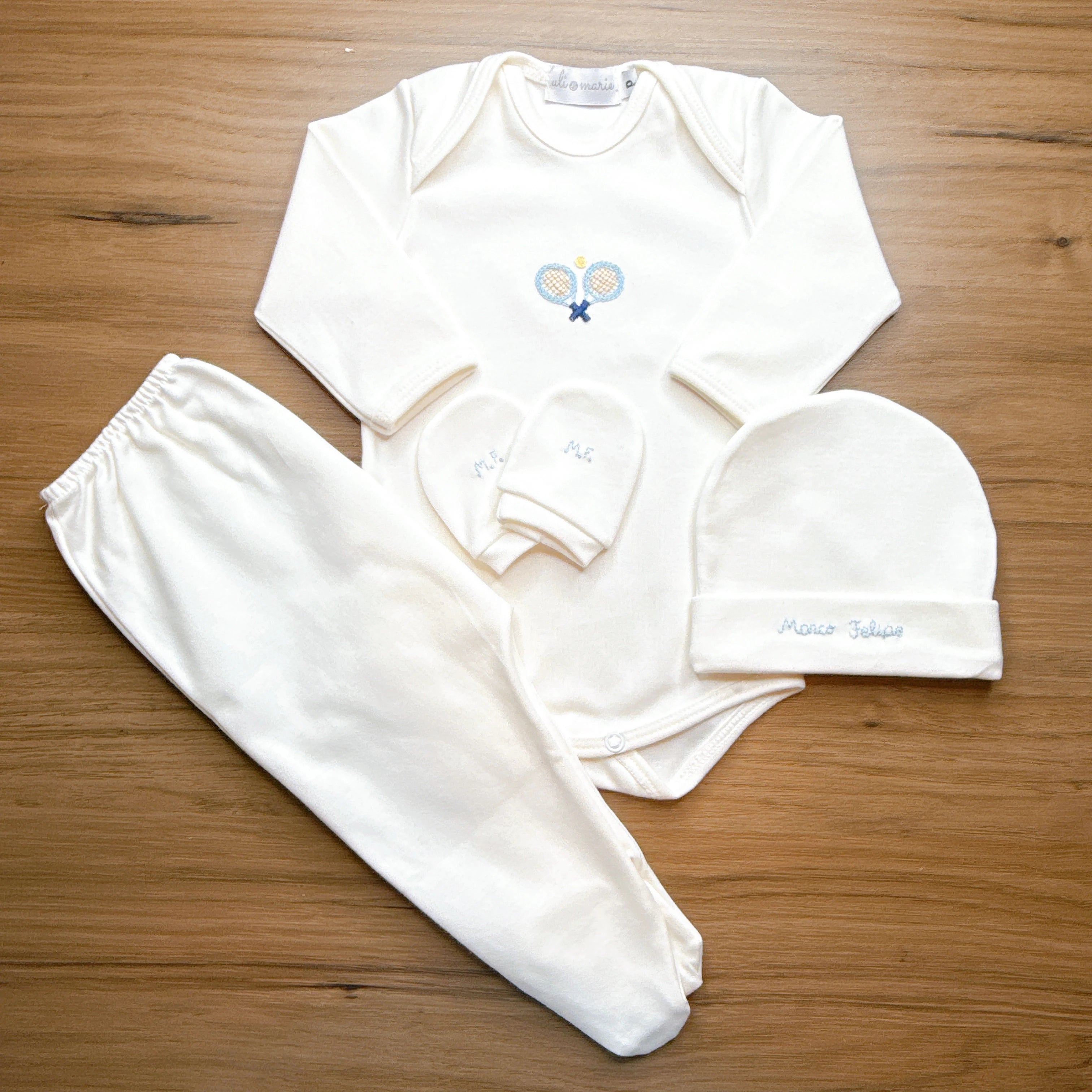 Kit Maternidade Tenista Personalizado  - 4 peças