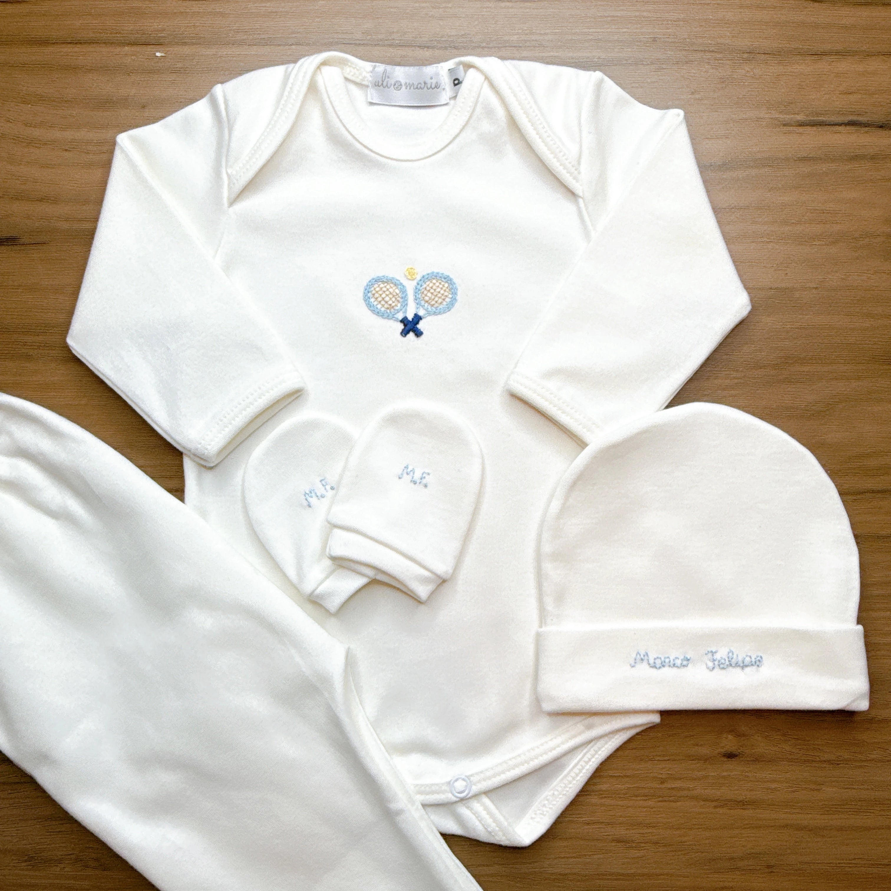 Kit Maternidade Tenista Personalizado  - 4 peças