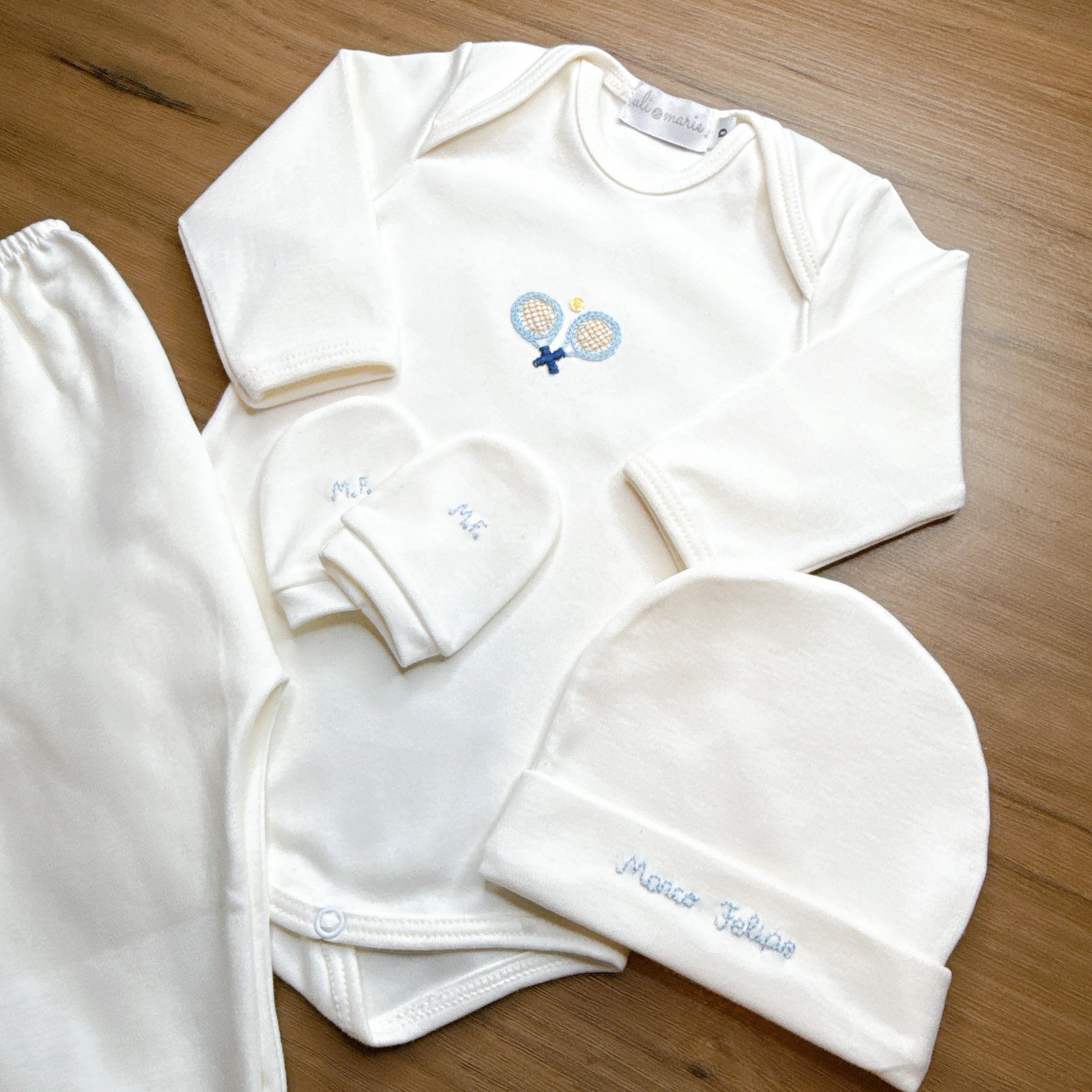 Kit Maternidade Tenista Personalizado  - 4 peças
