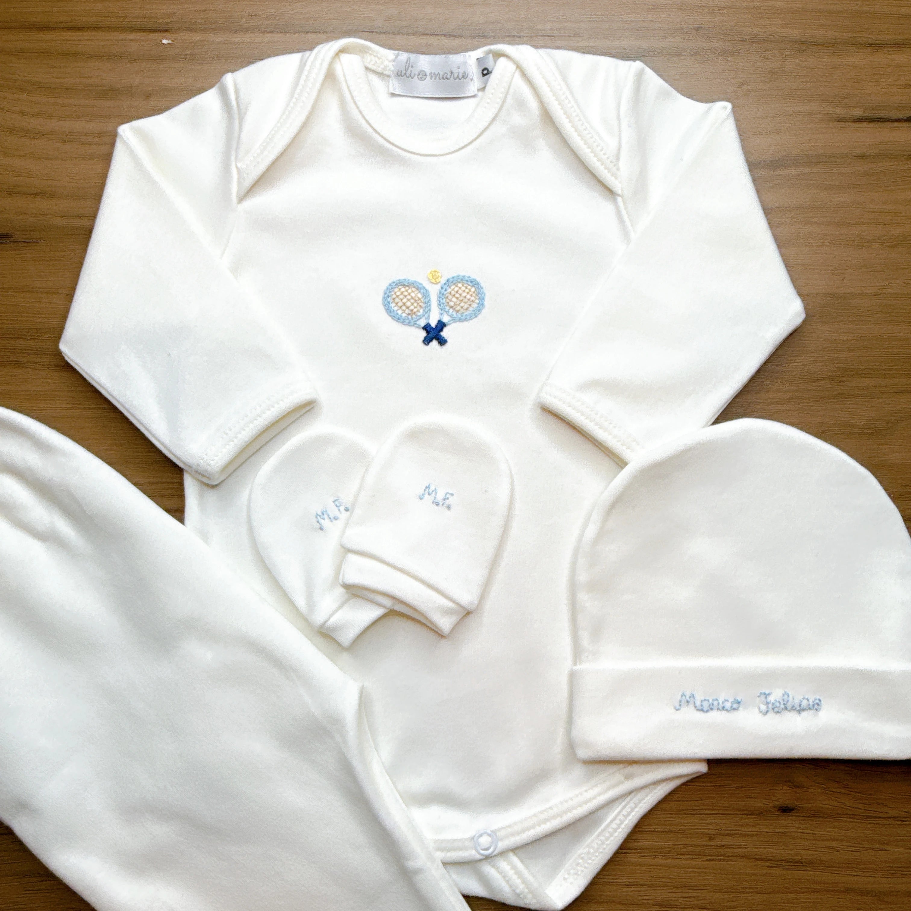 Kit Maternidade Tenista Personalizado  - 4 peças