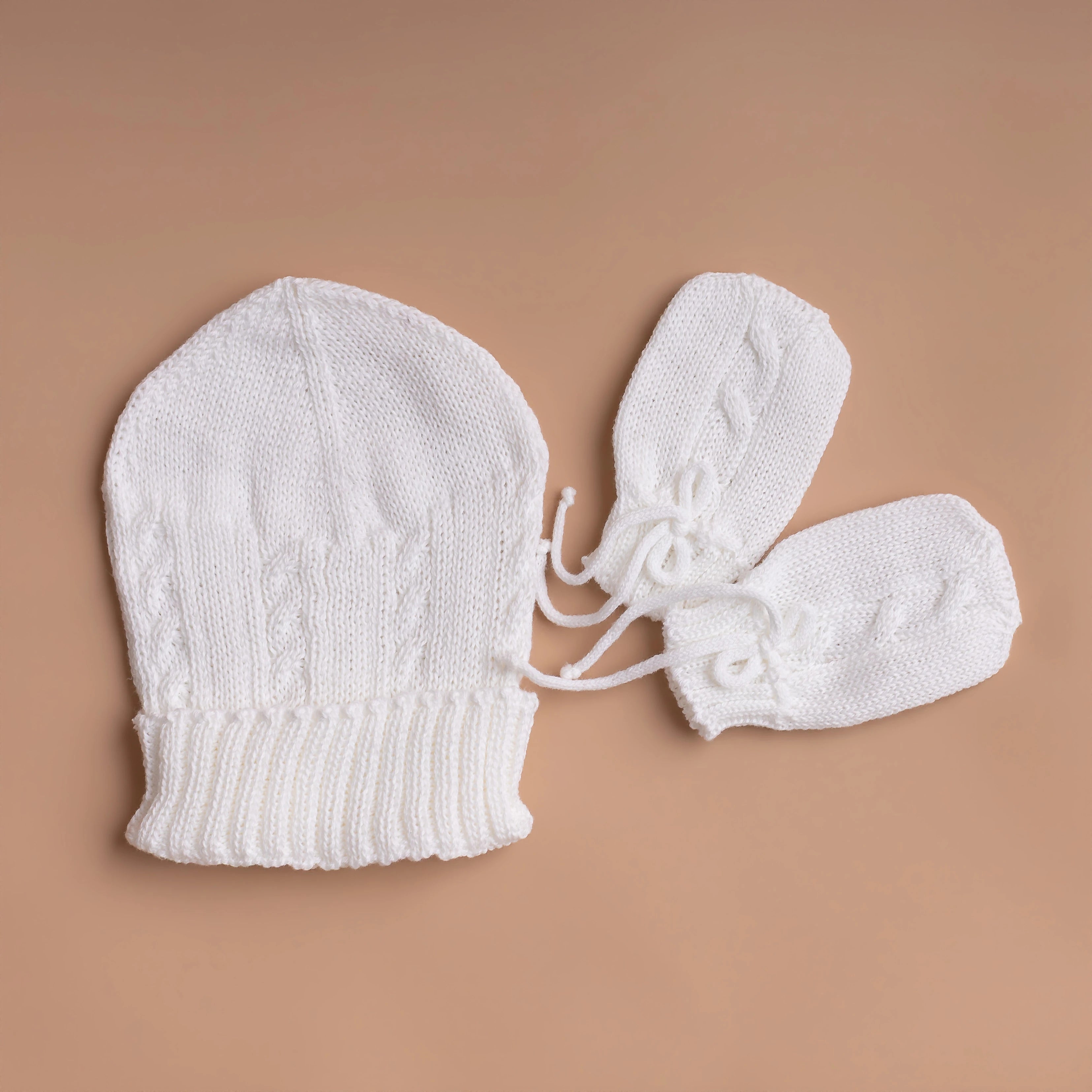 Kit Gorro e Luva Branco
