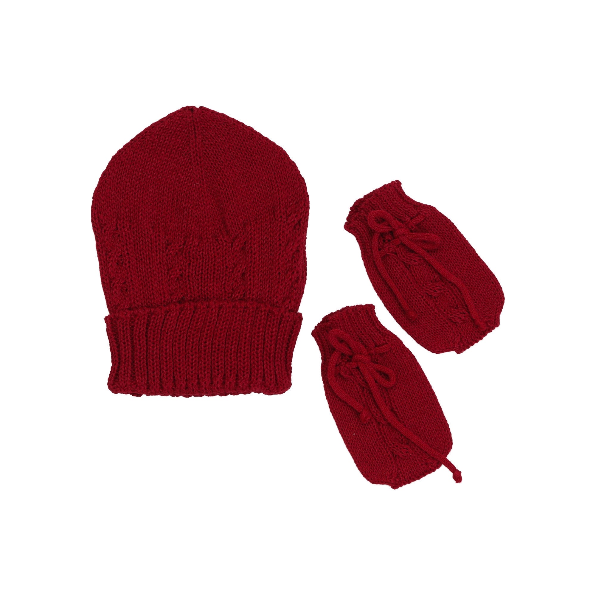 Kit Gorro e Luva Vermelho