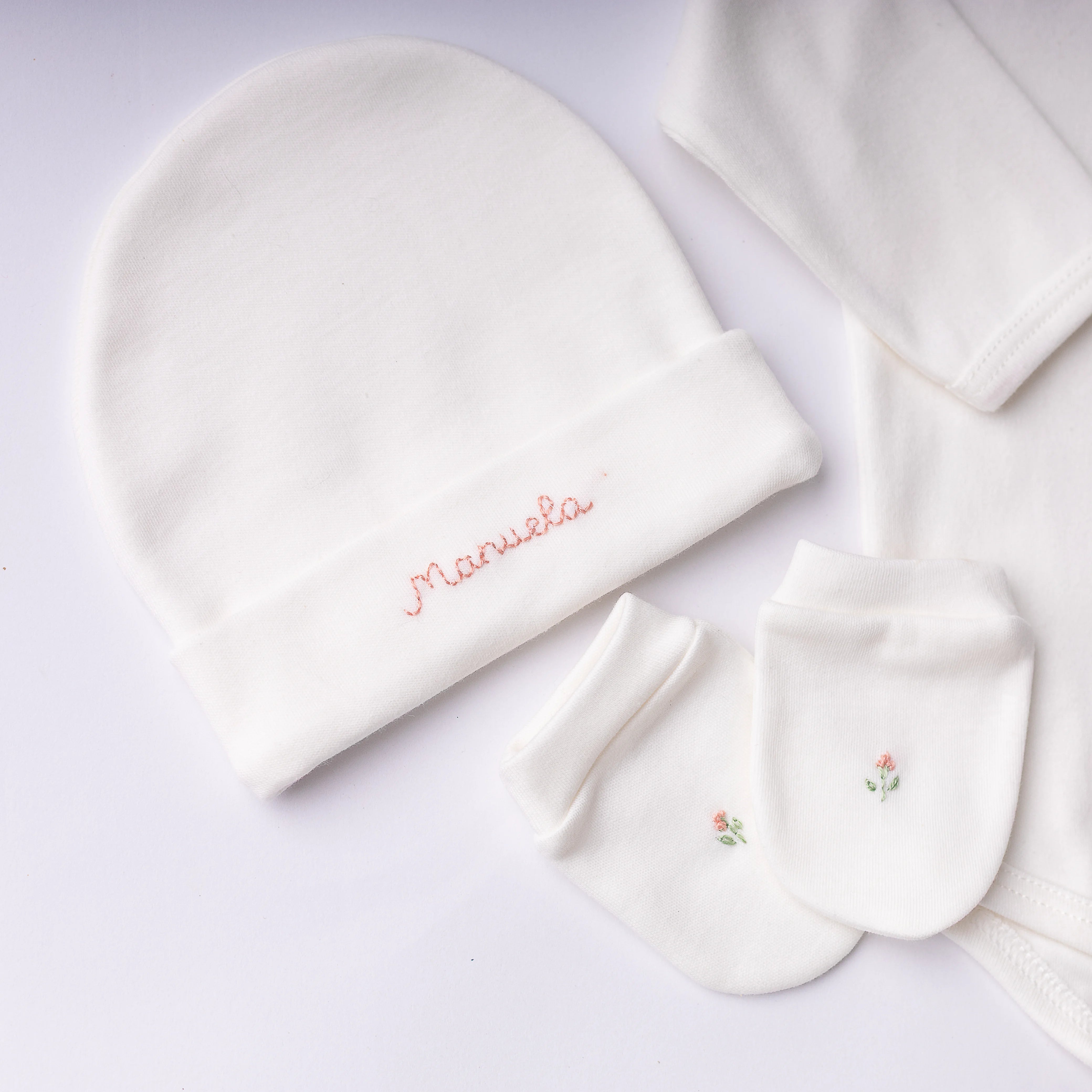 Kit Maternidade em Algodão Egípcio Personalizado Menina - 4 peças