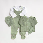 Kit Maternidade Ravi verde folha com body - 5 peças