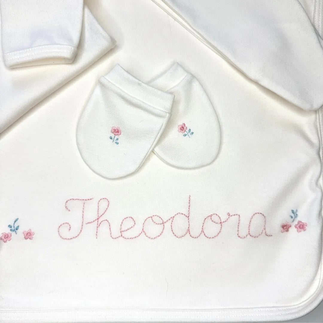 Kit Maternidade em Algodão Egípcio Personalizado Menina - 5 peças