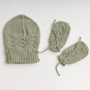 Kit Gorro e Luva - cor: Verde Folha