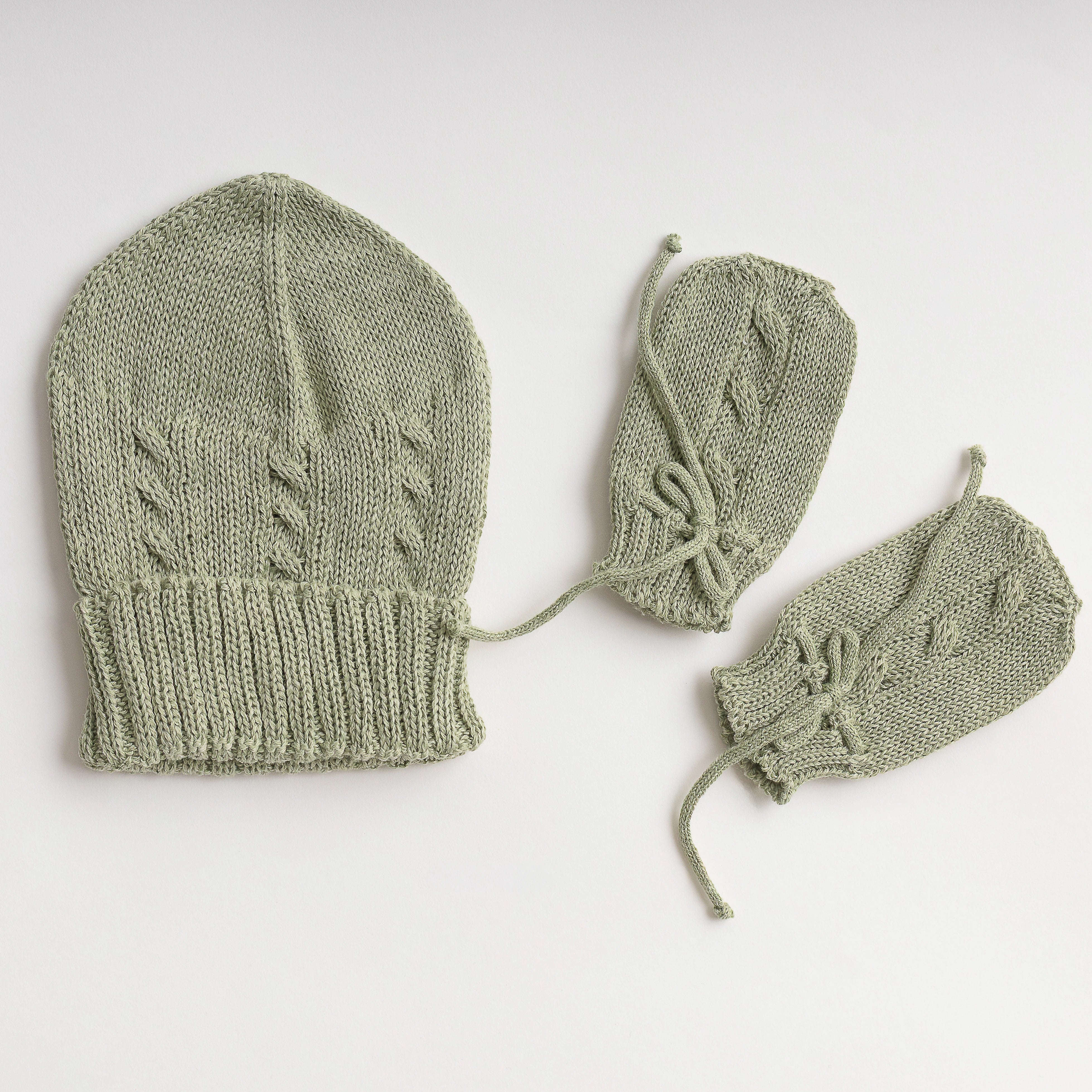 Kit Gorro e Luva - cor: Verde Folha