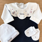 Saída maternidade Astronauta personalizada - 4 peças