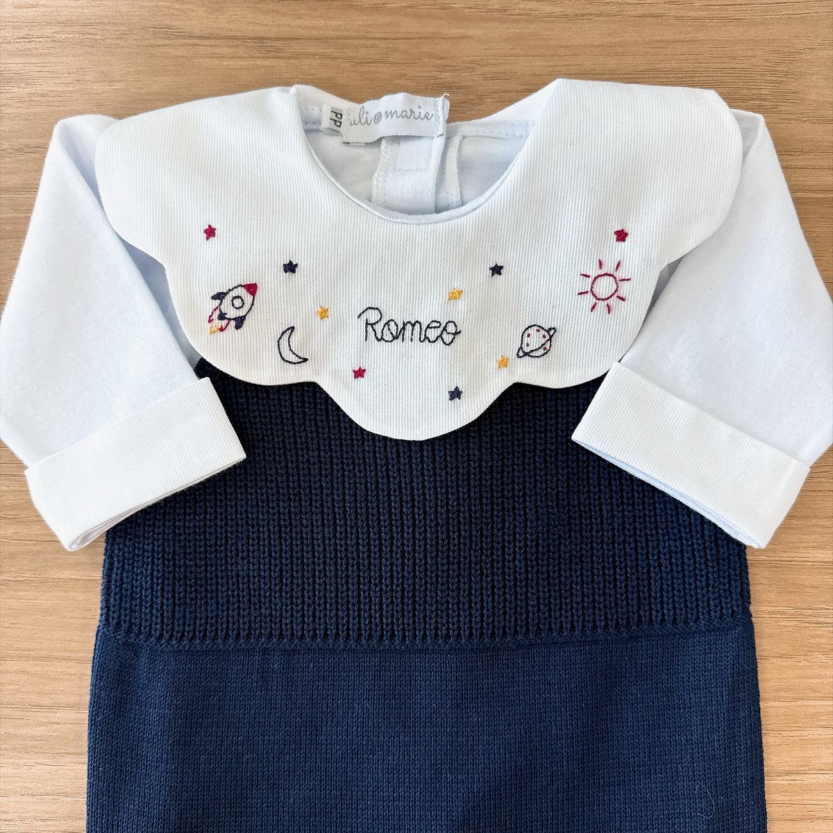 Saída maternidade Astronauta personalizada - 4 peças