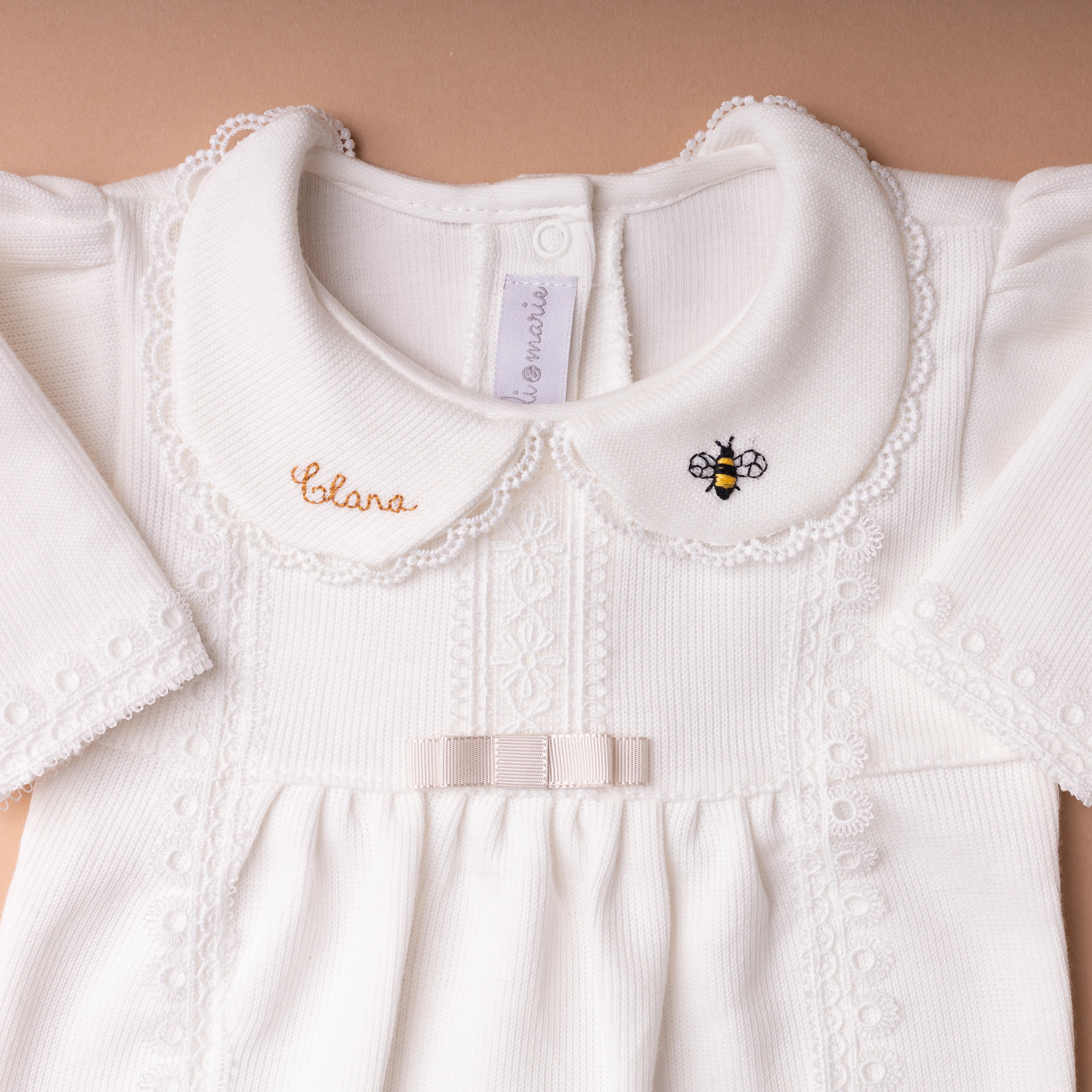 Saída Maternidade Mel Personalizado off-white - 4 peças