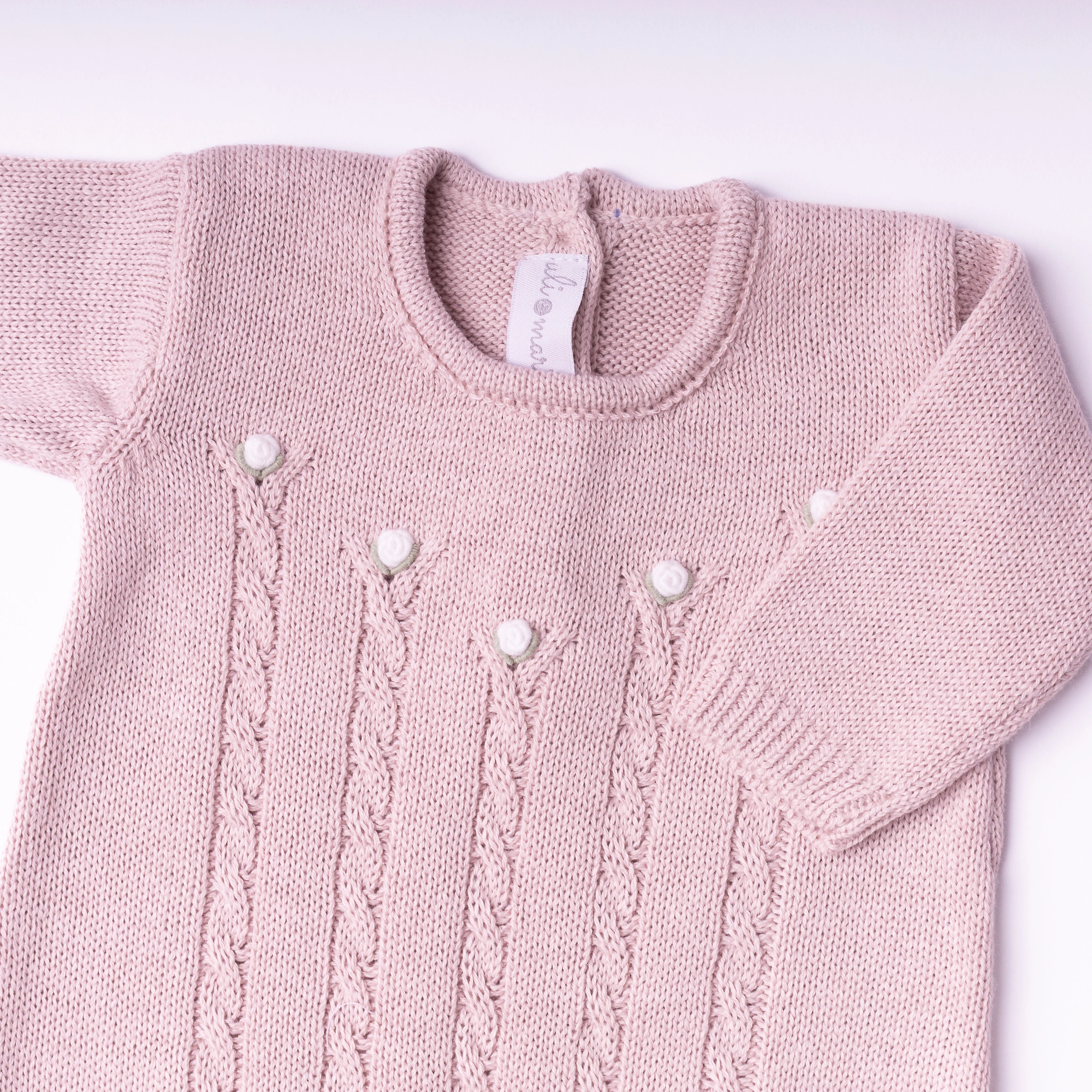 Saída Maternidade Letícia rosa antigo - 2 peças