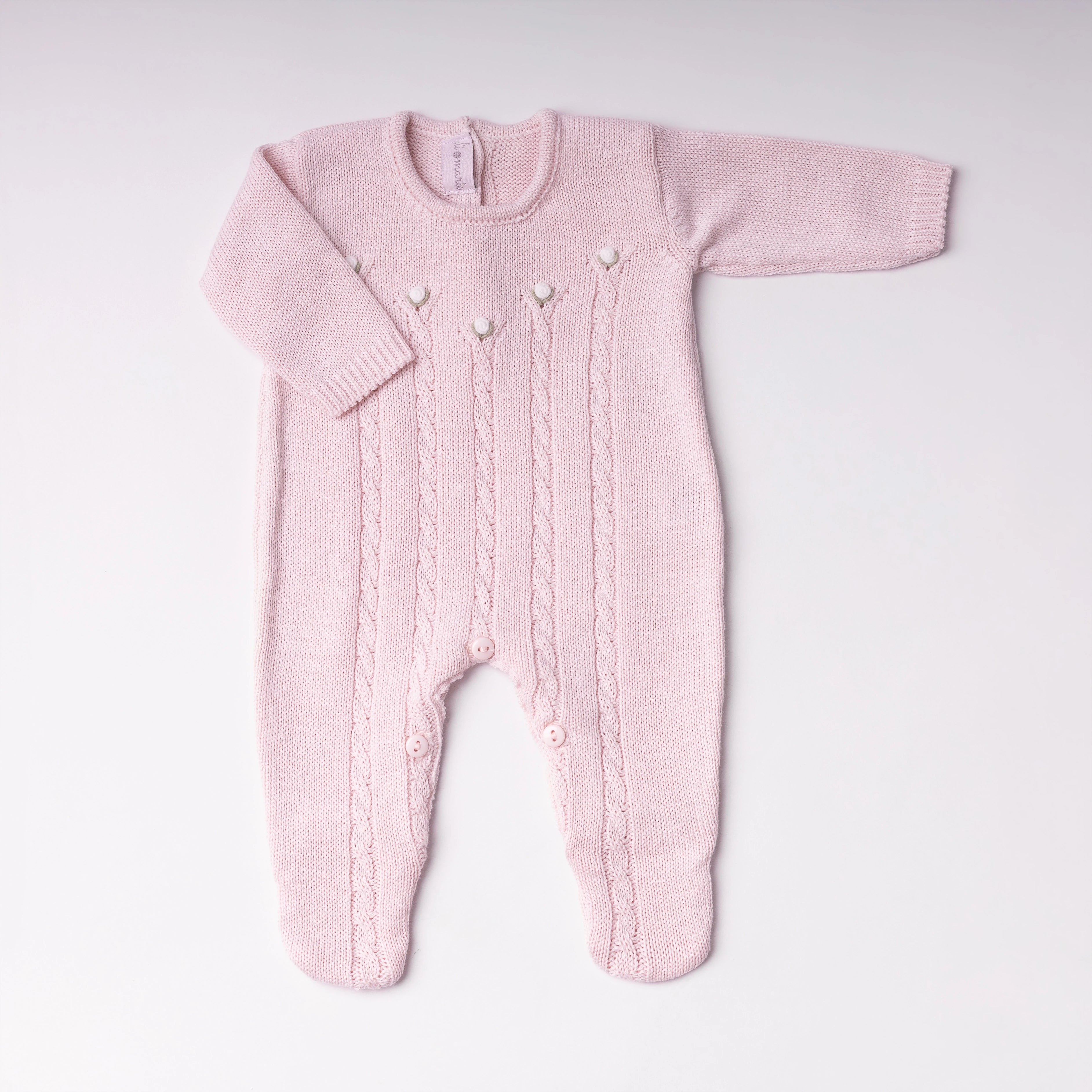 Macacão Letícia Rosa bebê - 1 peça