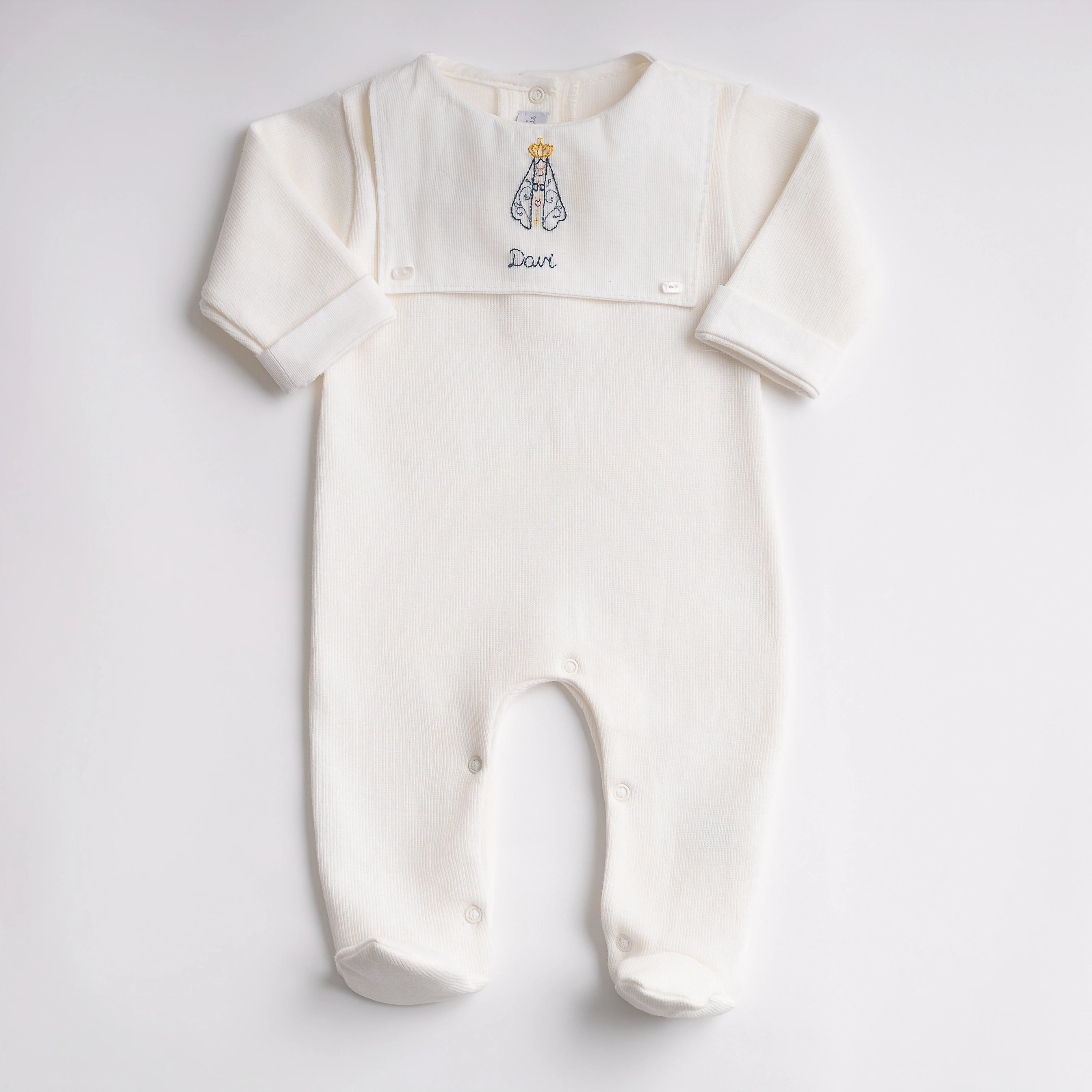 Macacão Nossa Senhora Aparecida Unissex off white - 1 peça