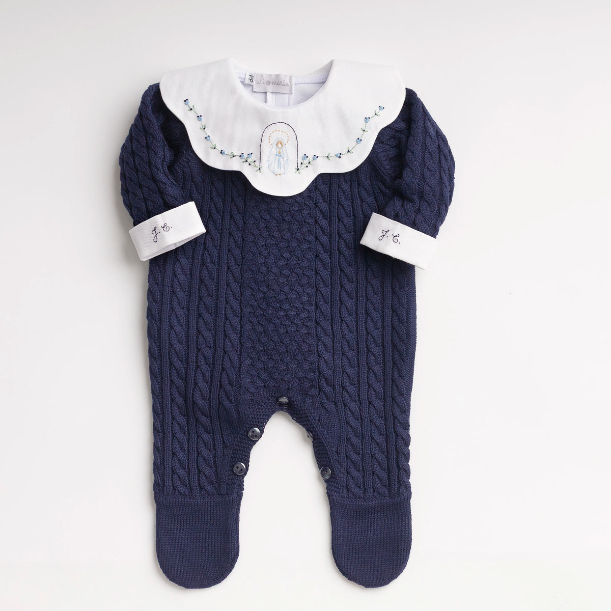 Kit Maternidade Nossa Senhora das Graças azul marinho - 2 peças