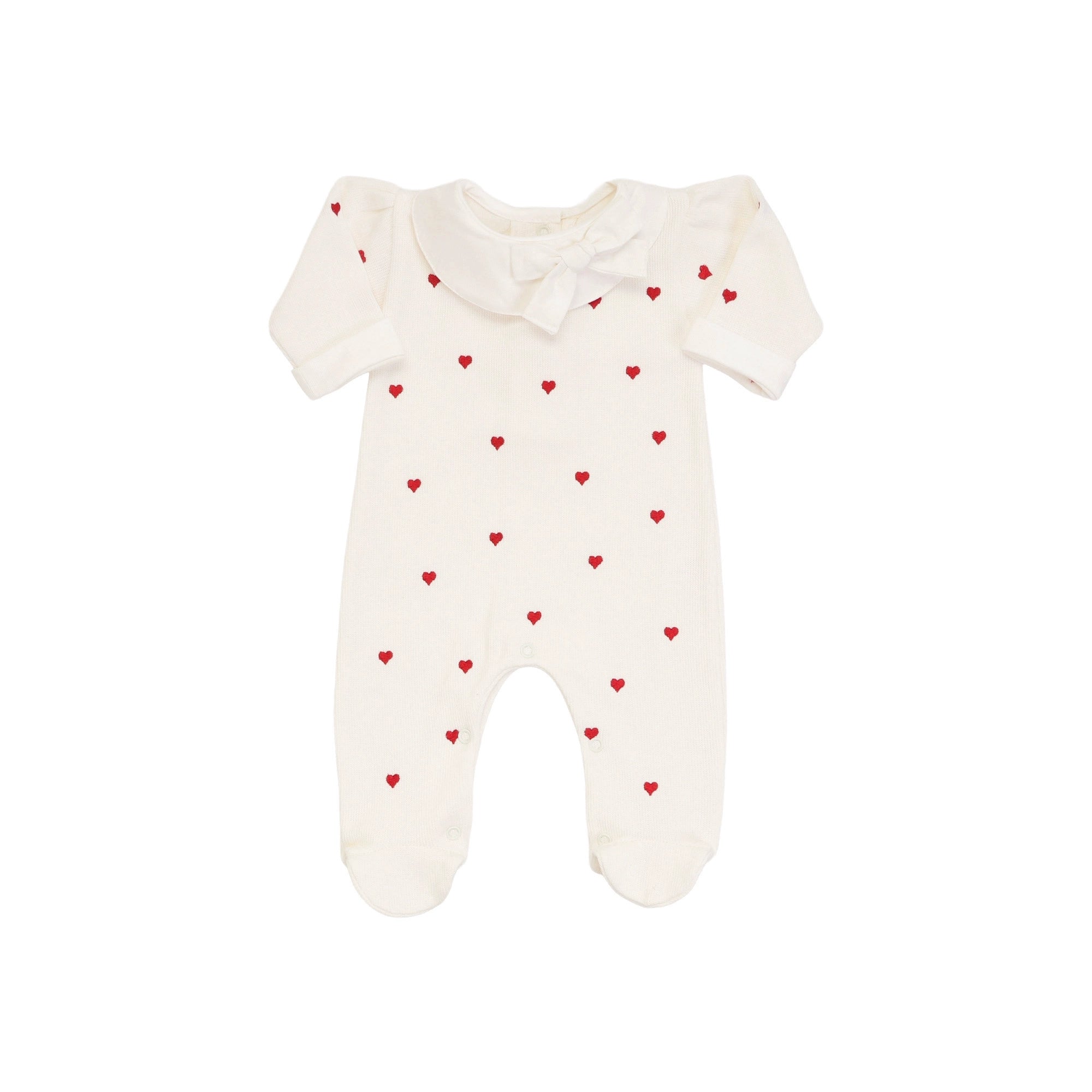 Macacão Rita off-white e vermelho