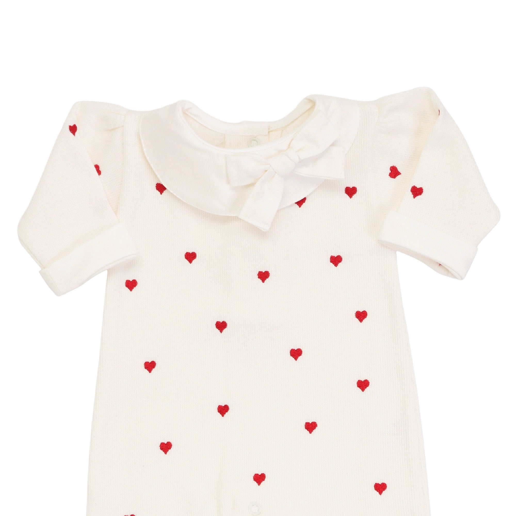 Macacão Rita off-white e vermelho