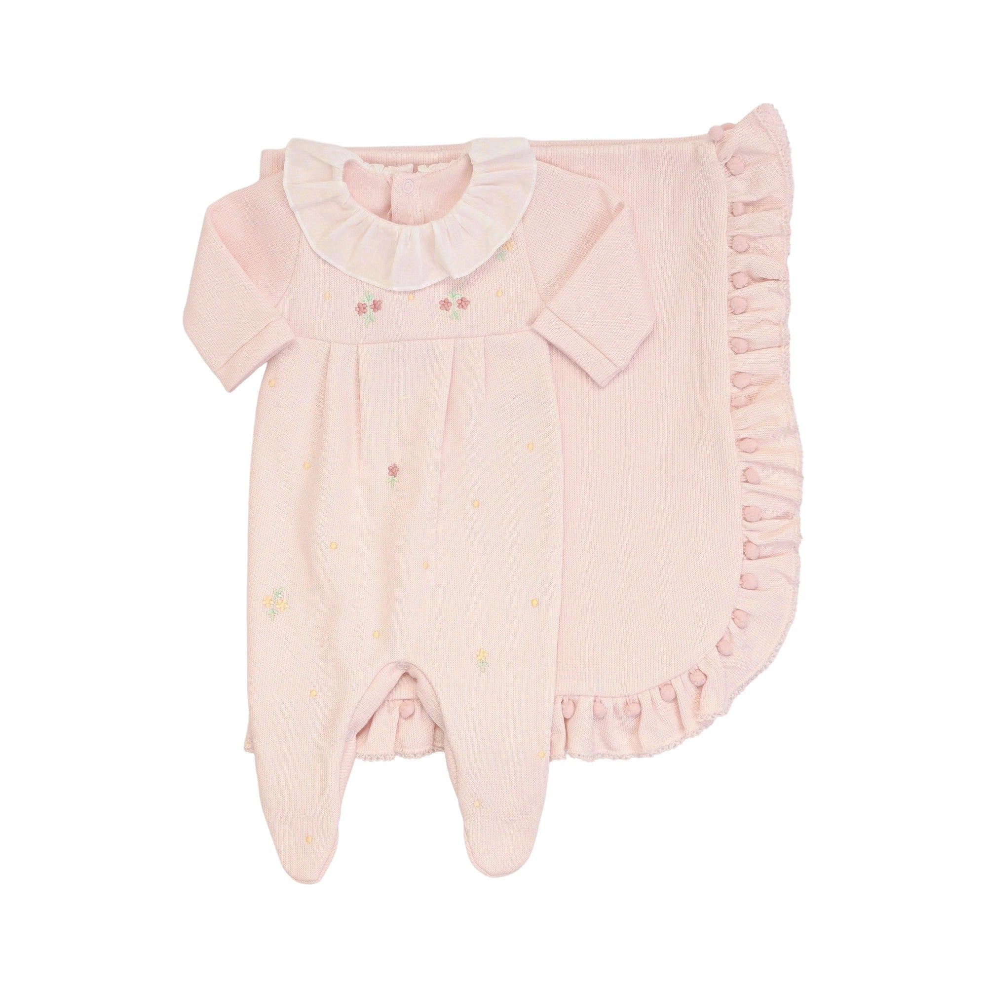 Saída Maternidade Bia Rosa bebê - 2 peças