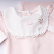 Saída Maternidade Carol personalizada rosa bebê - 2 peças