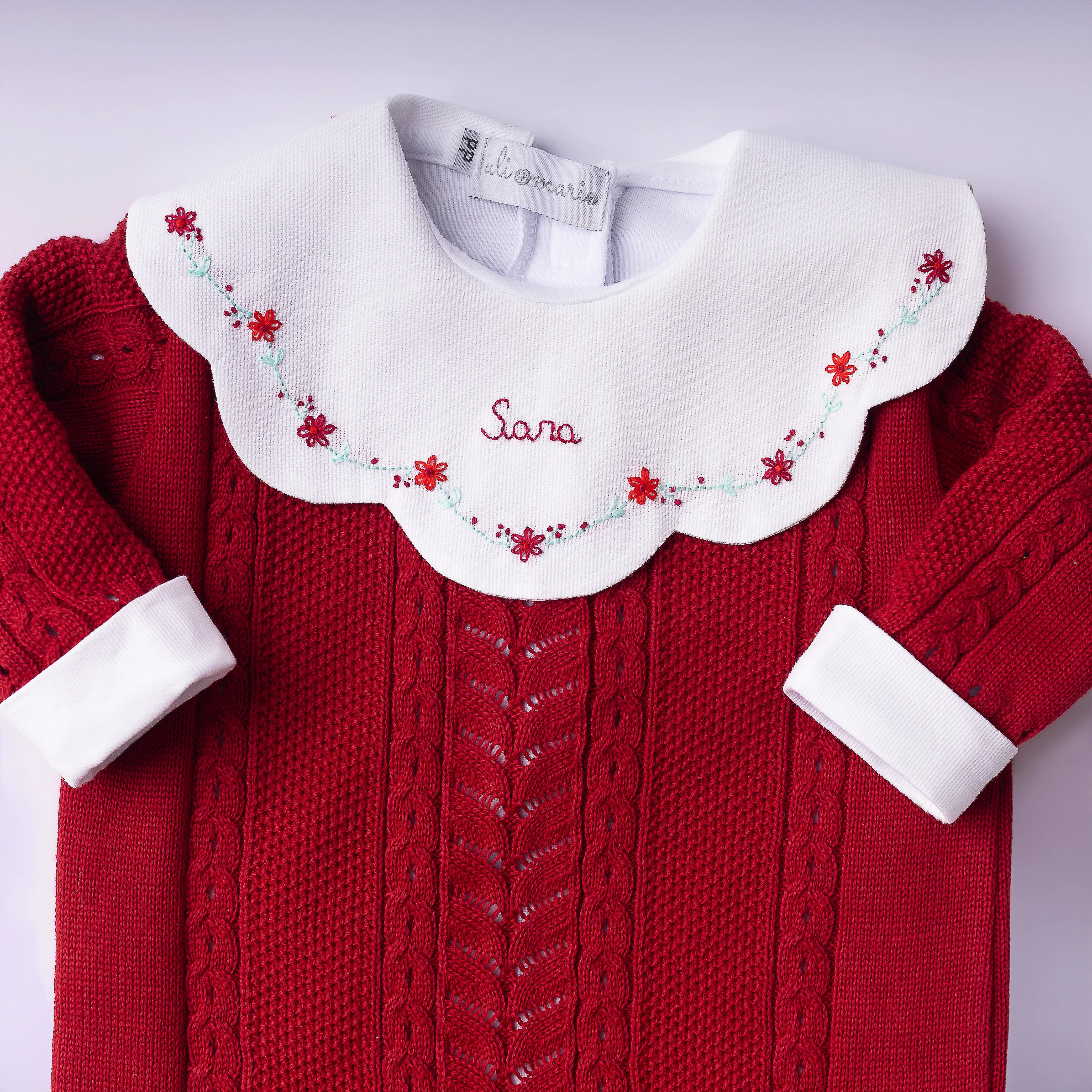 Macacão Firenze Vermelho com body personalizado - 2 peças