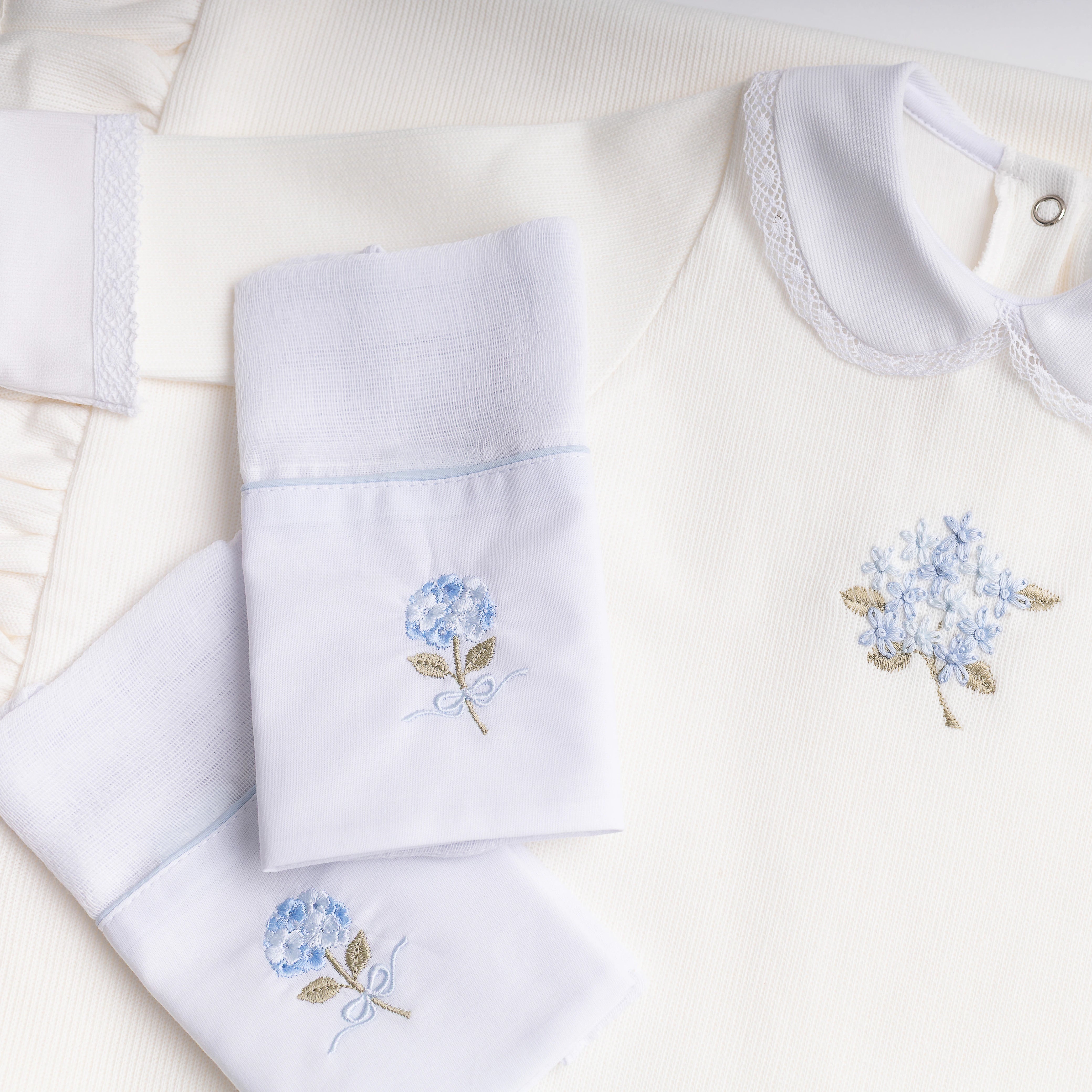 Saída Maternidade Hortênsia Off-white - 4 peças