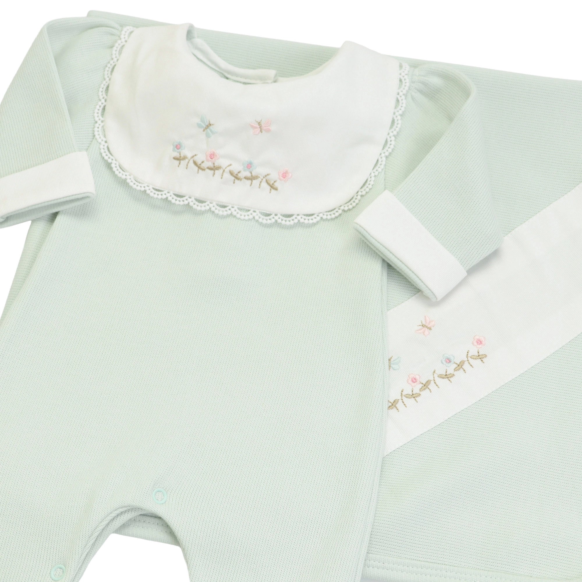 Saída Maternidade Jardim Verde malva - 2 peças