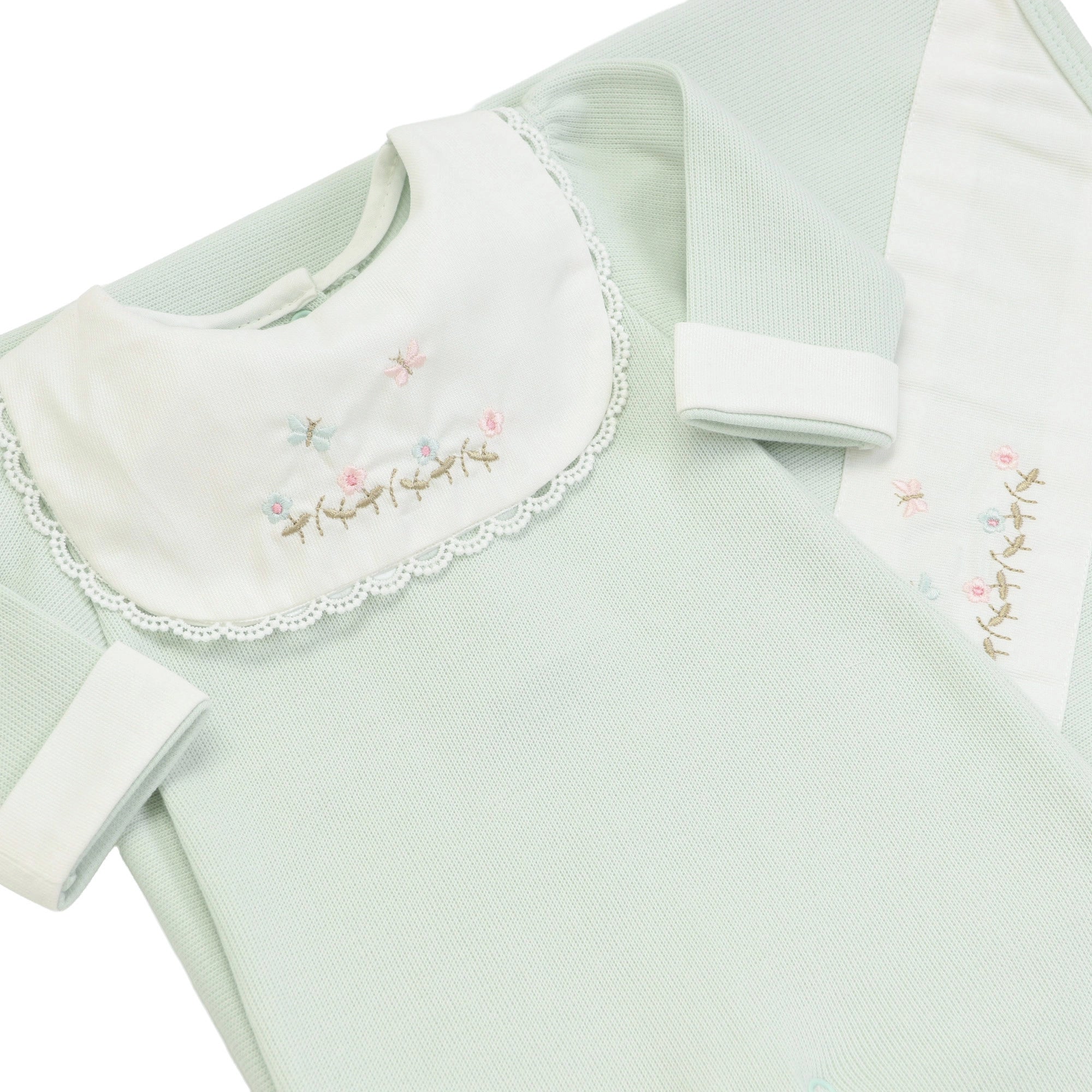 Saída Maternidade Jardim Verde malva - 2 peças