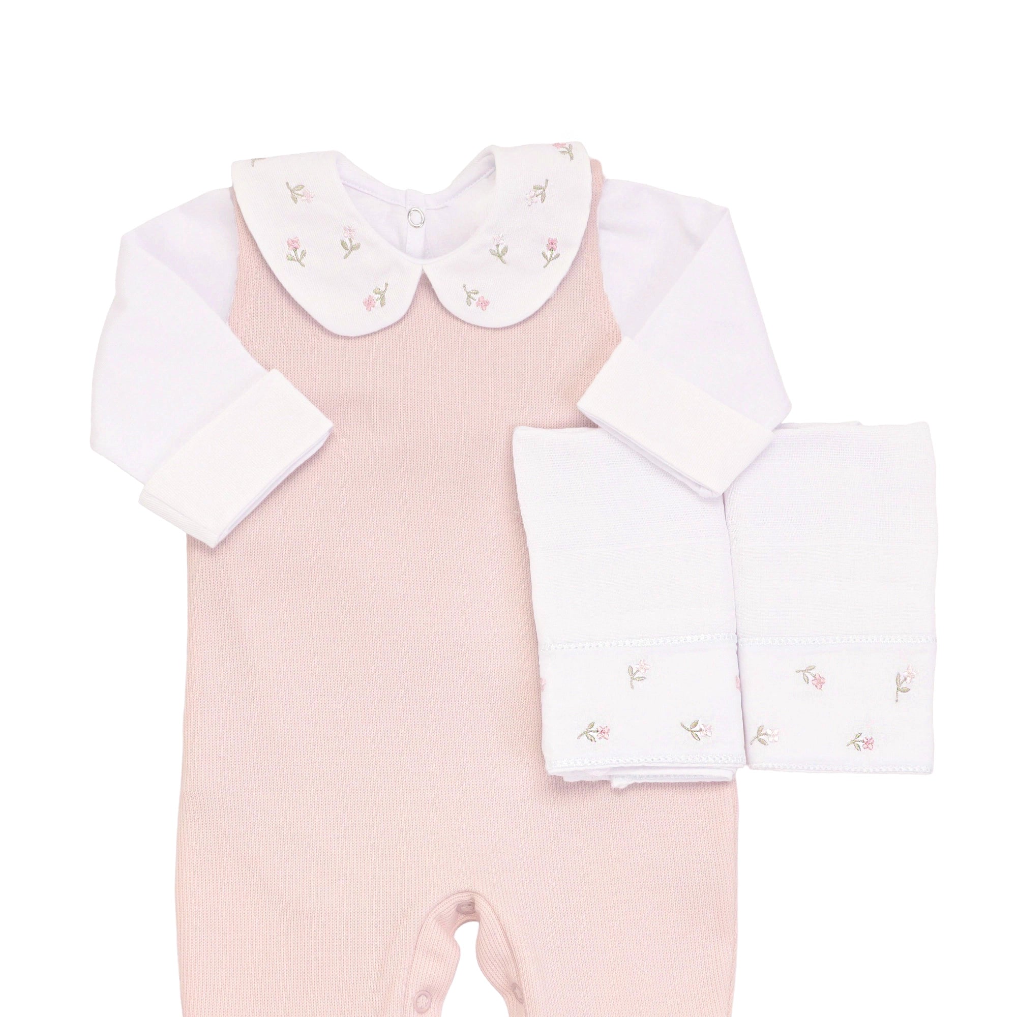 Saída Maternidade Julia rosa bebê - 6 peças