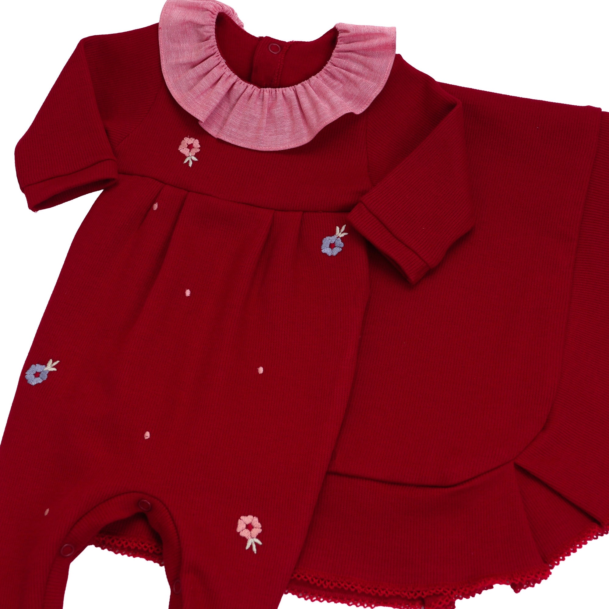 Saída Maternidade Luly vermelha - 2 peças