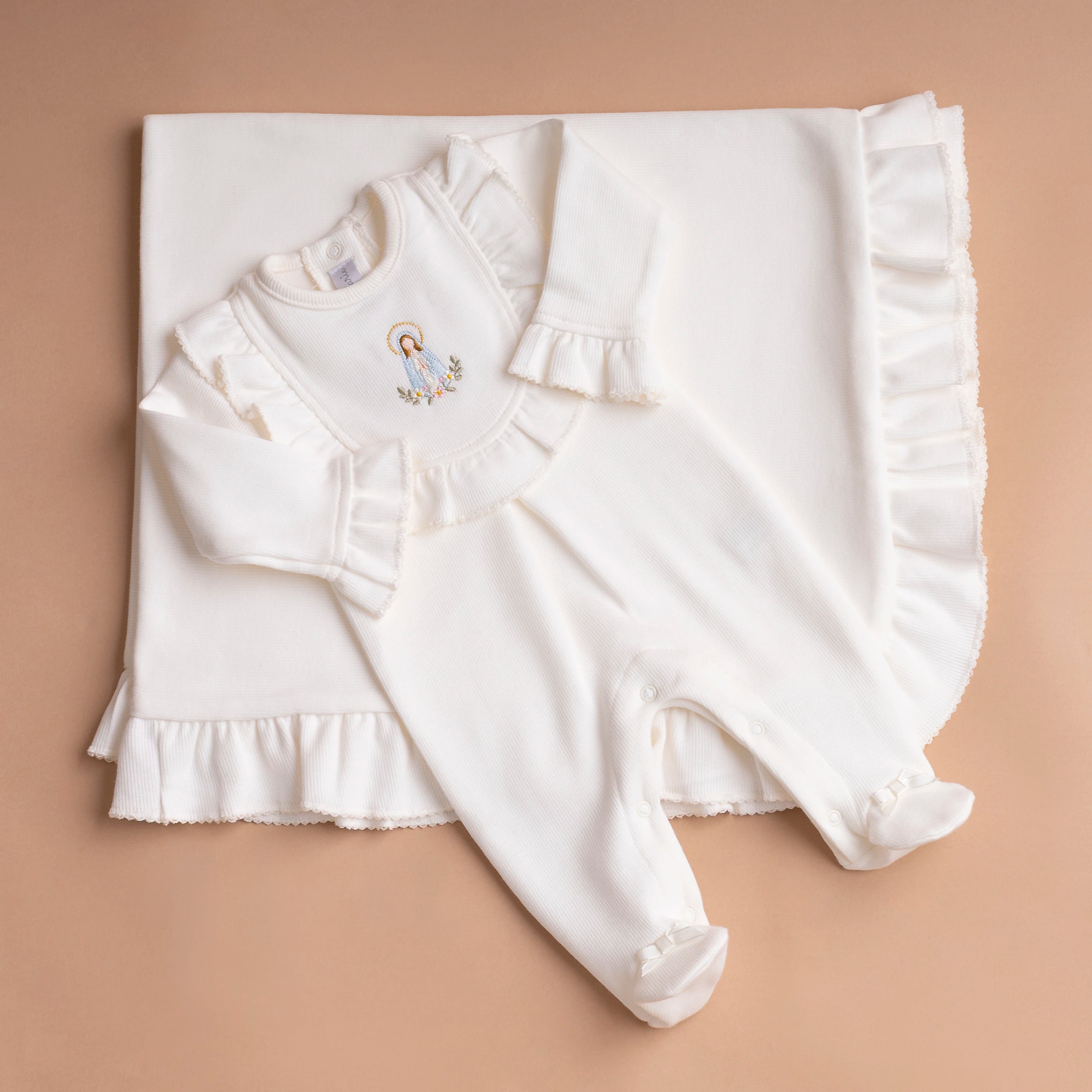Saída Maternidade Mãezinha Off white - 2 peças