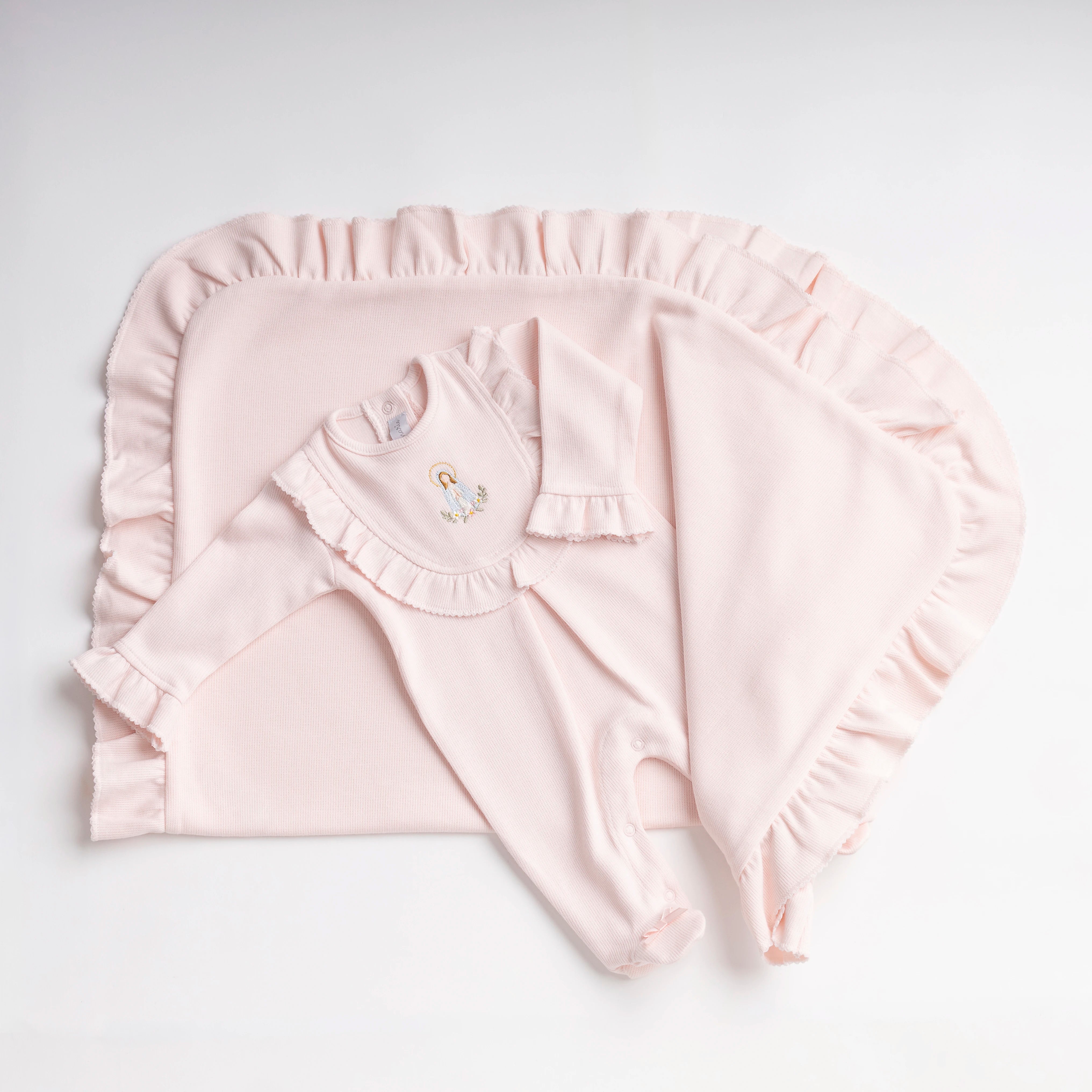 Saída Maternidade Mãezinha Rosa bebê - 2 peças