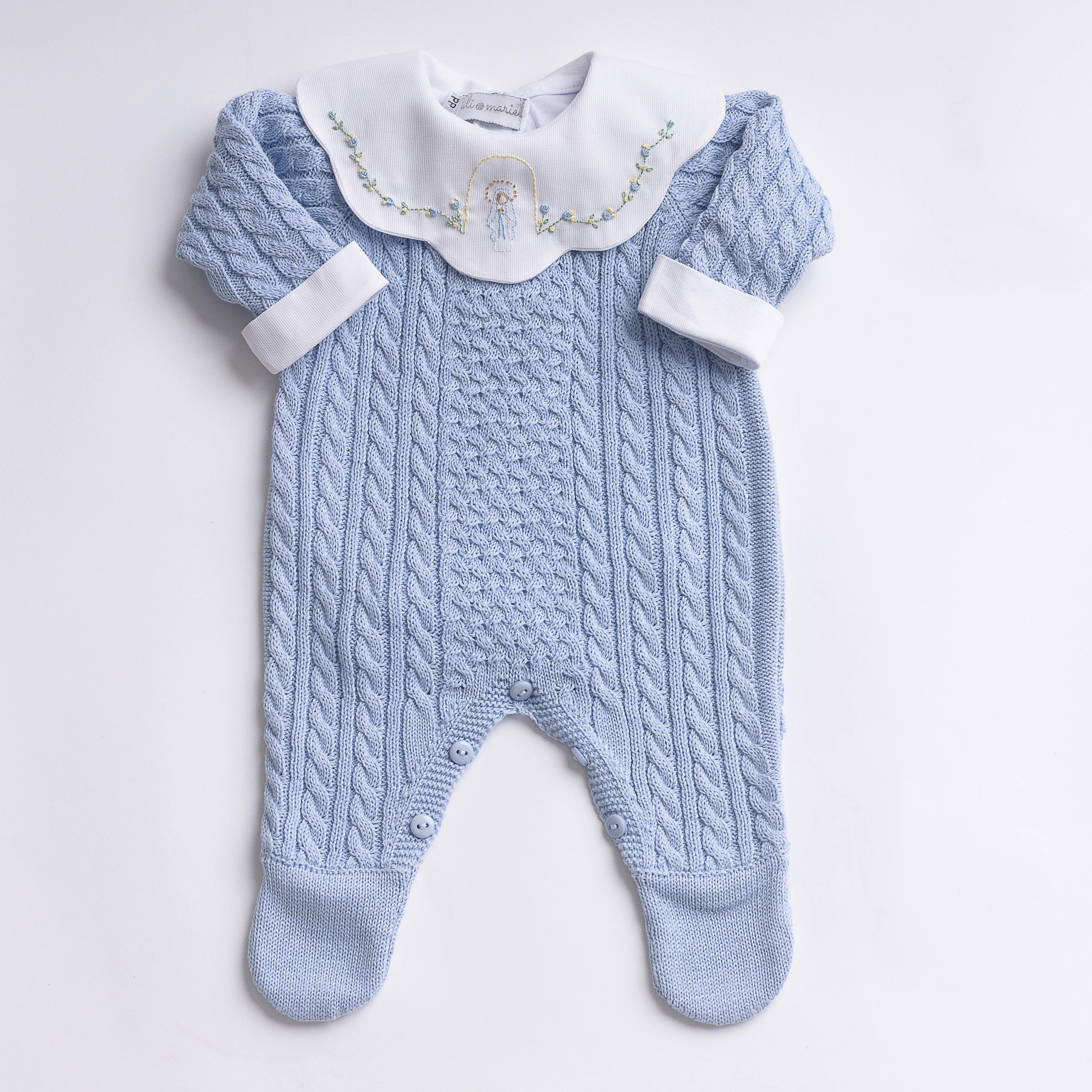Kit Maternidade Nossa Senhora Azul bebê - 2 peças