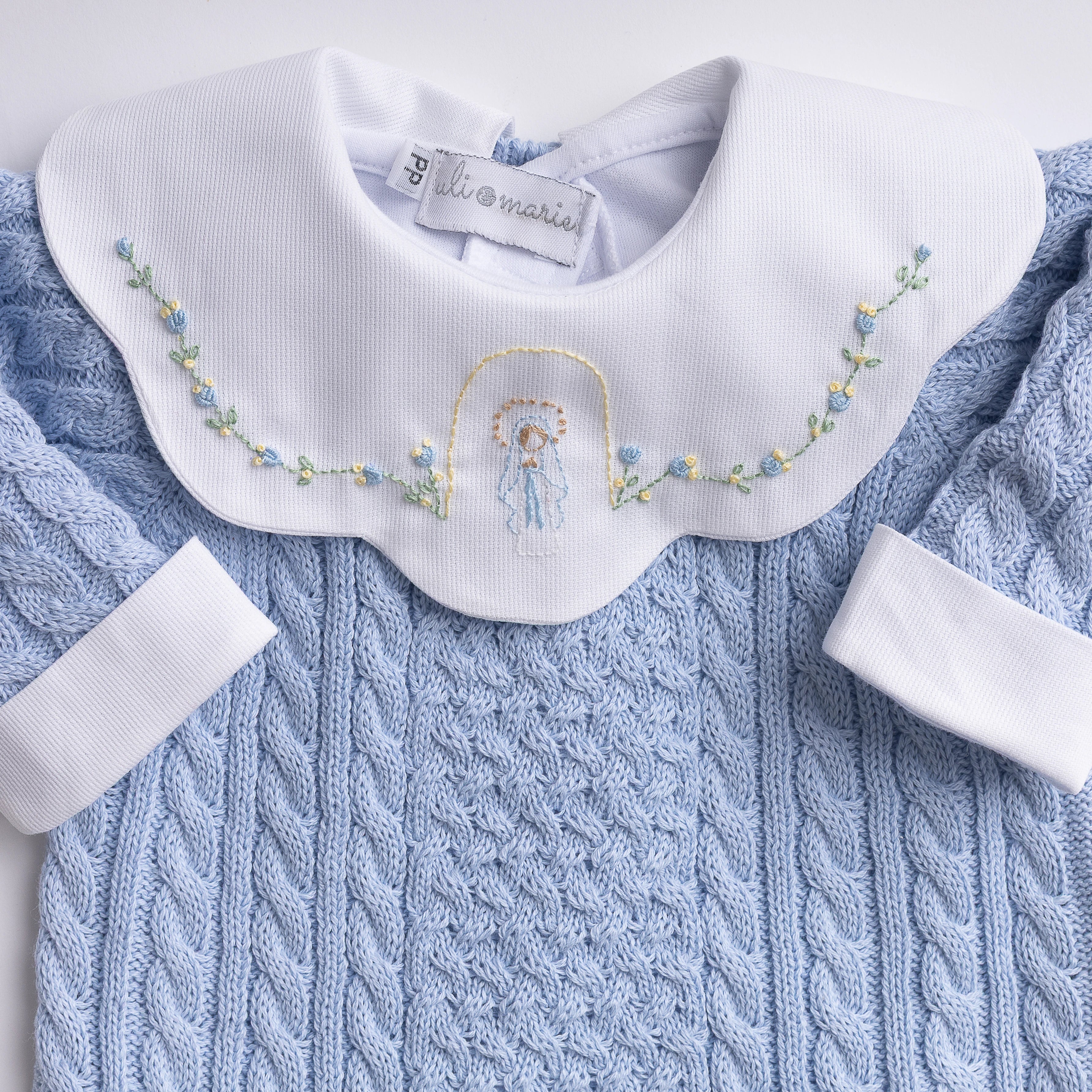 Body Nossa Senhora azul bebê - 1 peça