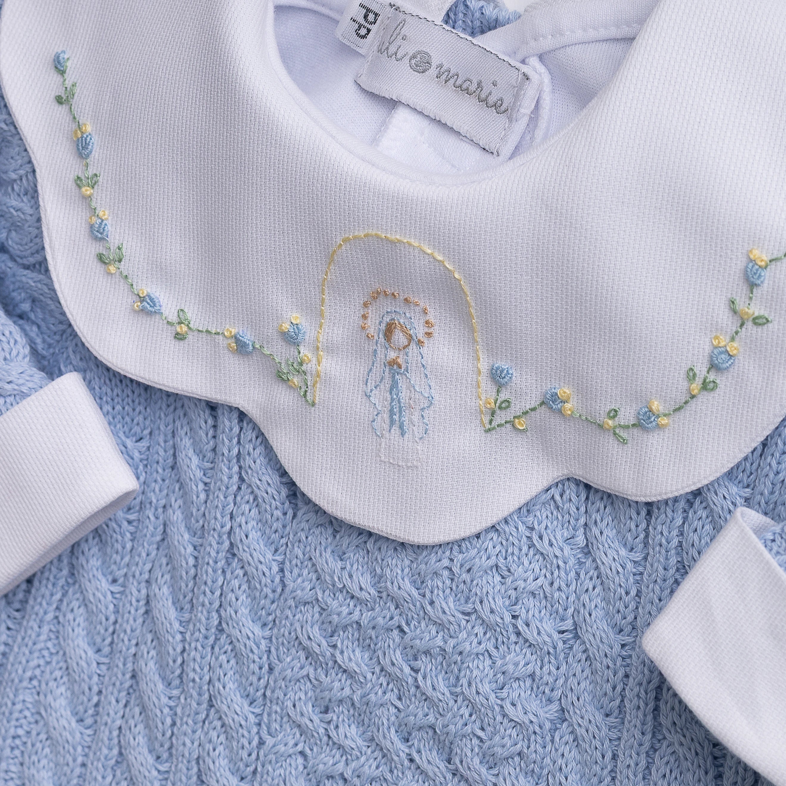 Kit Maternidade Nossa Senhora Azul bebê - 2 peças