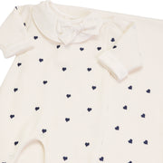 Saída Maternidade Rita Off White e Azul marinho- 2 peças