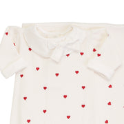 Macacão Rita off-white e vermelho