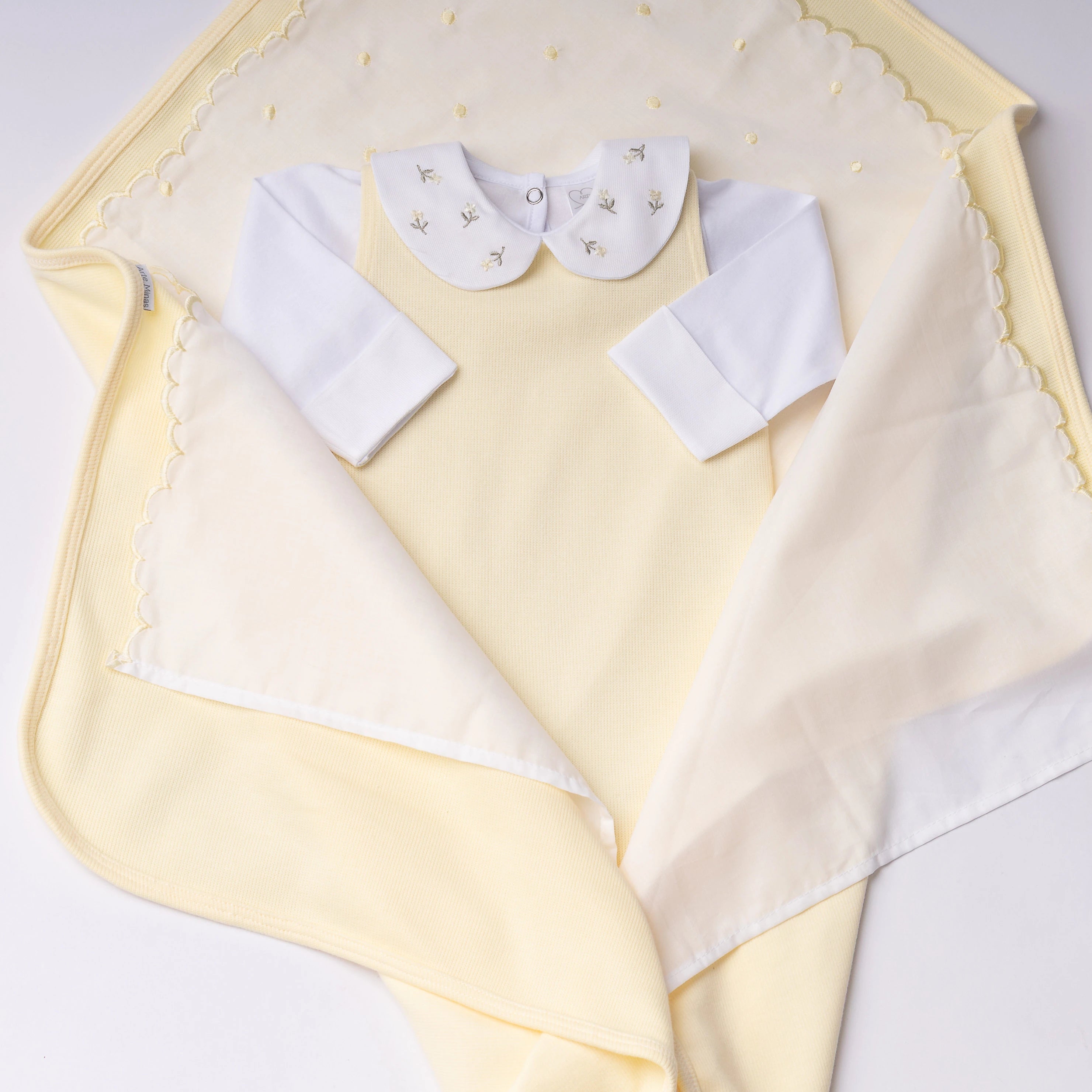 Saída Maternidade Siena amarelo bebê - 6 peças