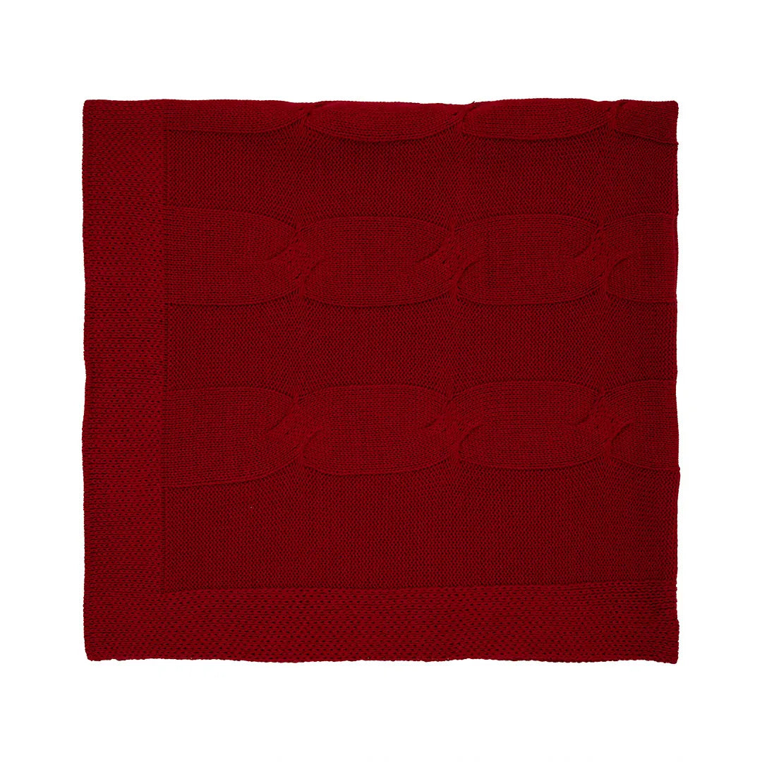 saída maternidade jorge vermelha, macacão, body e manta, com casaquinho em tricot de tranças