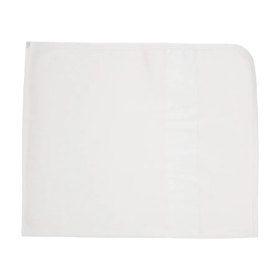 saída maternidade luiz offwhite em malha lisa, com macacão de manga longa, pala quadrada e manta combinando