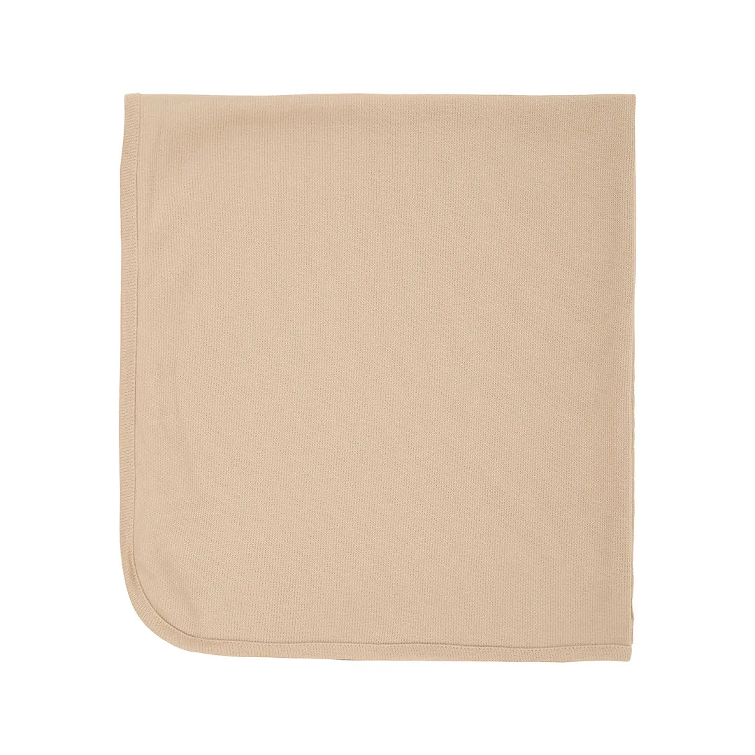 saída maternidade horse bege em algodão, macacão com gola azul e bordado de cavalinho, touca e luvas