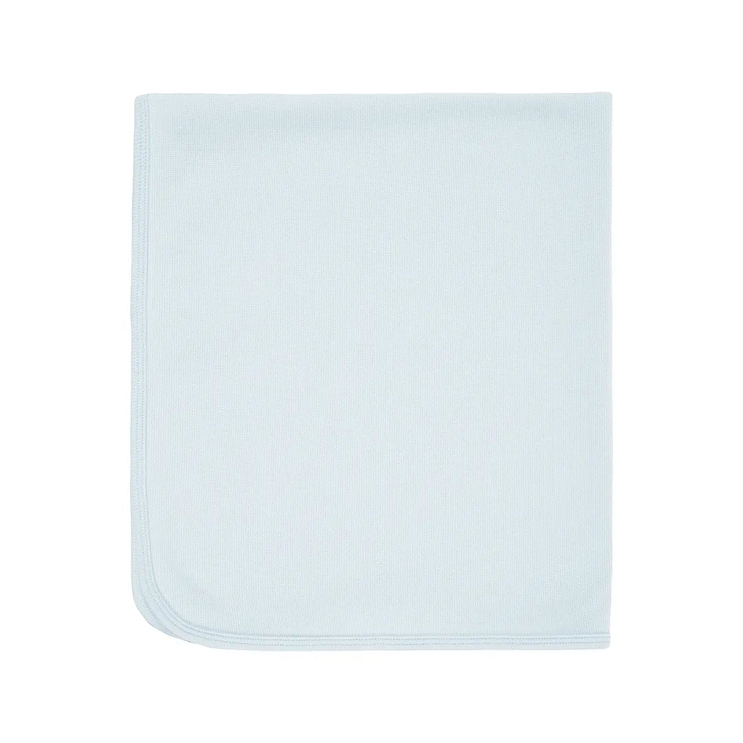 saída maternidade ovelha azul claro em algodão, macacão com bordado de ovelha e gola e punhos listrados