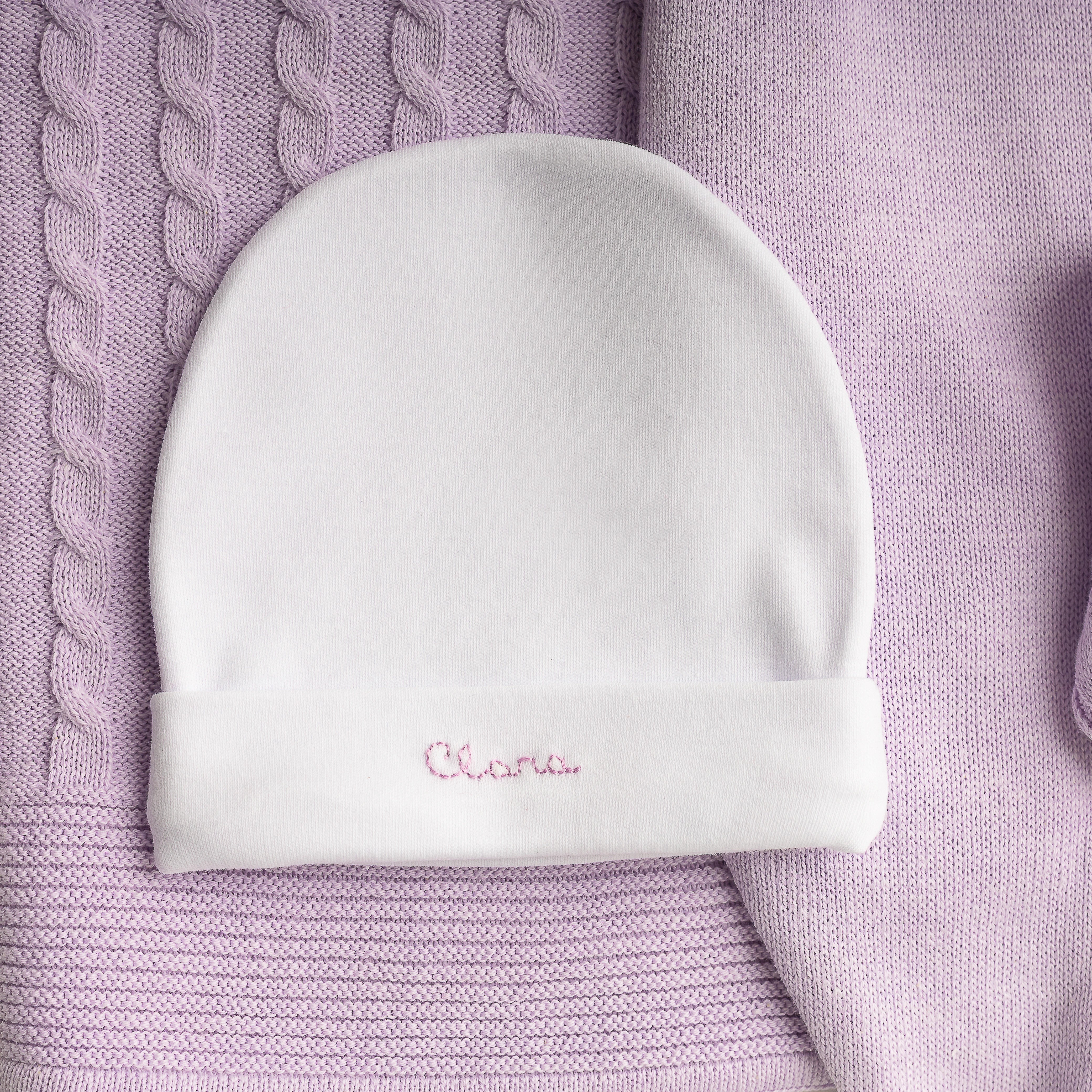 Saída Maternidade Clara lilás com body personalizado - 6 peças