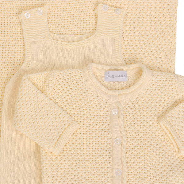 Saída Maternidade Pipoca amarelo bebê - 3 peças - Image 2
