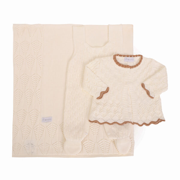 Saída Maternidade Julieta Offwhite- 3 peças - Imagem 3